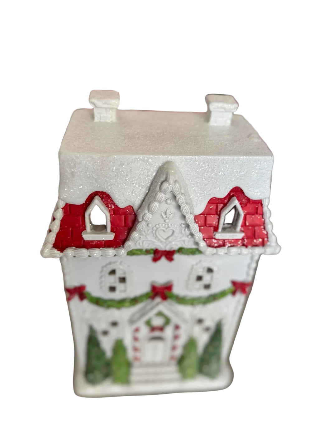 White LED Gingerbread Victorian House