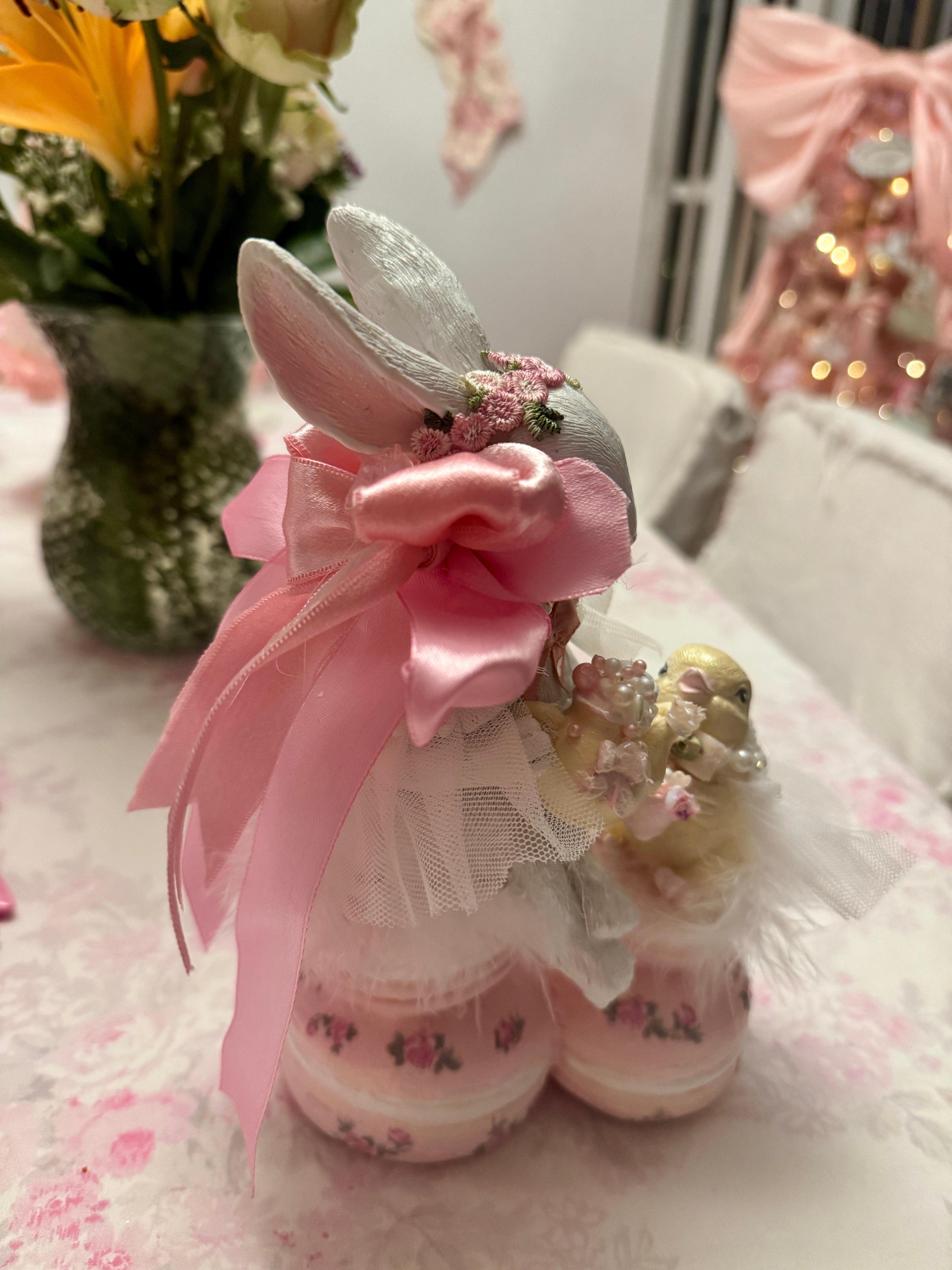 Tea Time Bunny on Macaroon
