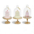 3 Asst Patisserie Cakes in Glass Cloche Min/3: Le Patisserie