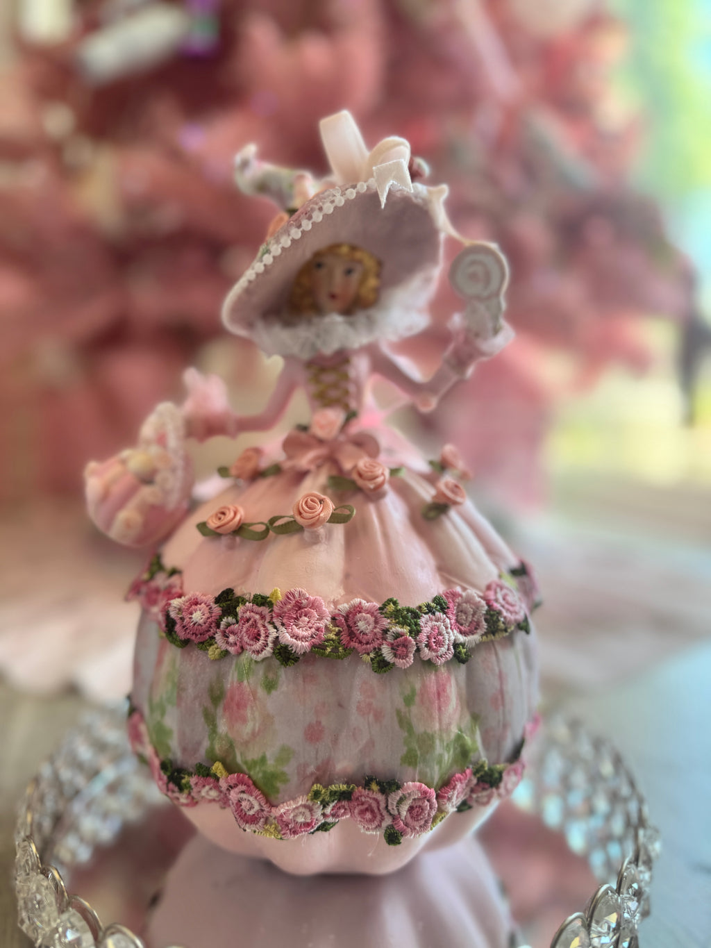 Pink Halloween witch with puffy dress- LISTING IS RESERVED