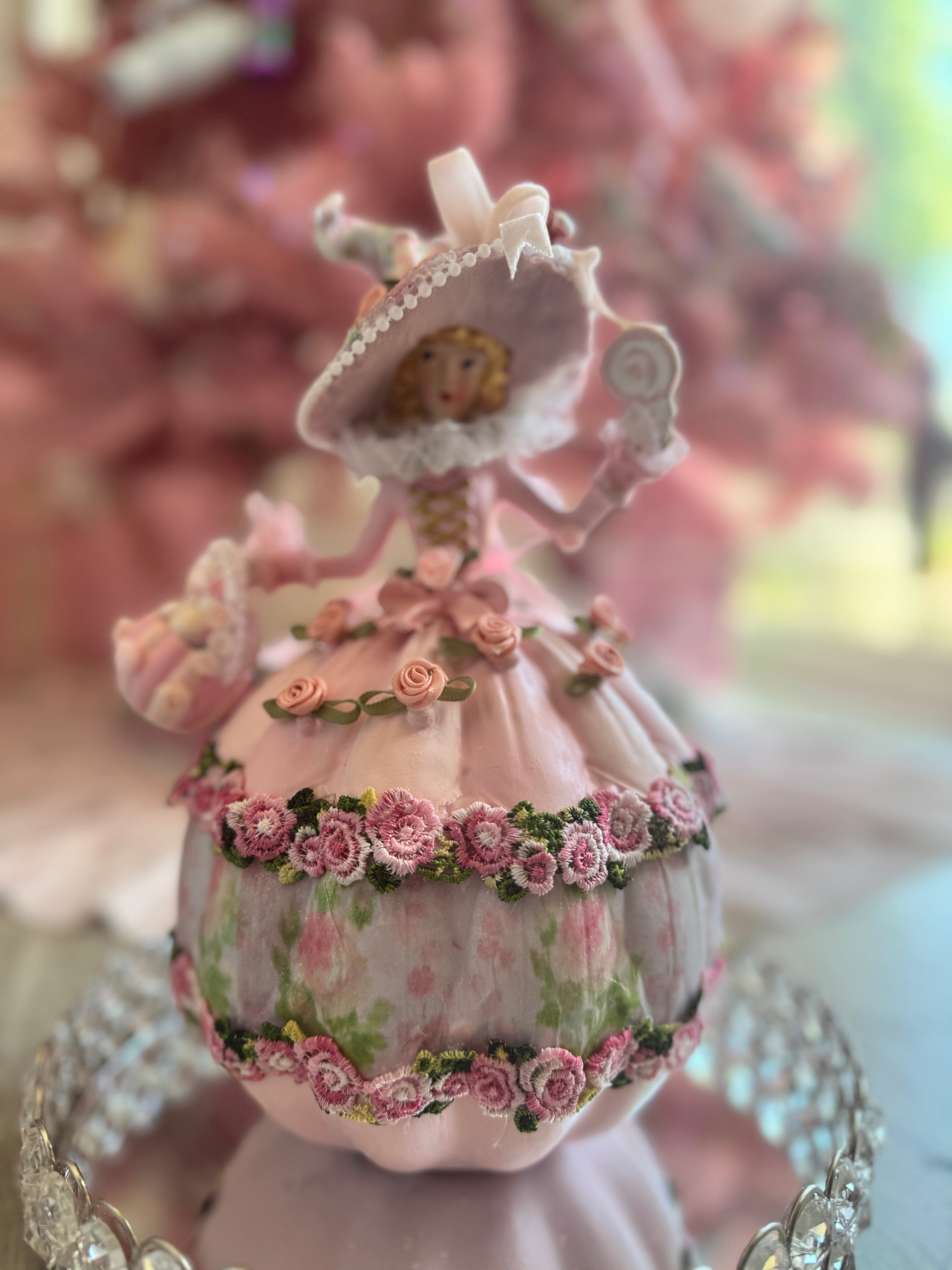 Pink Halloween witch with puffy dress- LISTING IS RESERVED