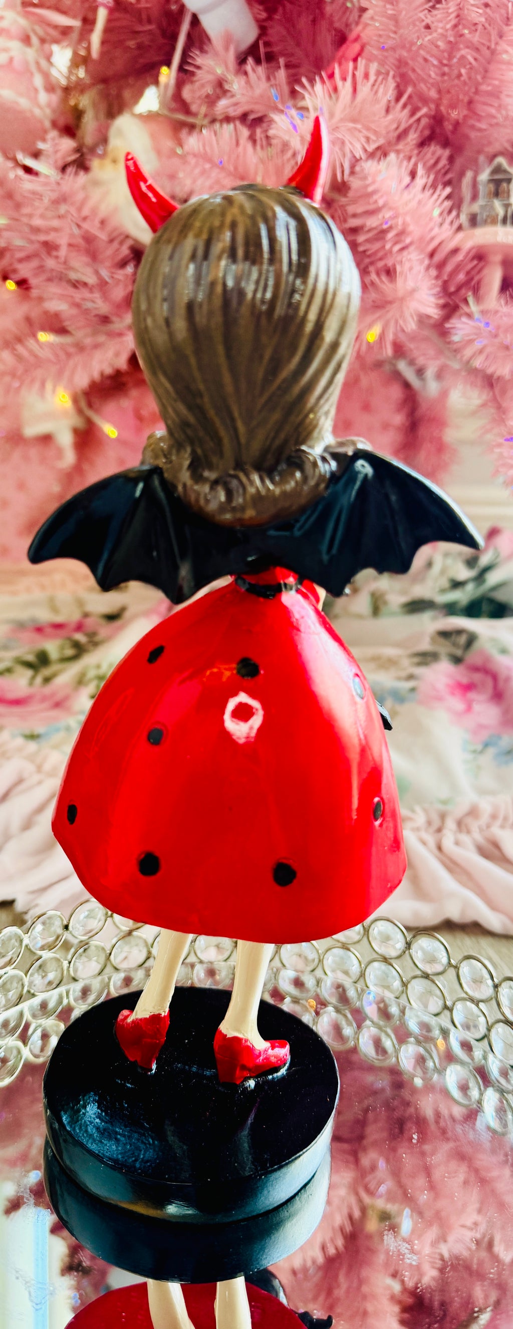 Halloween Girl with bat wings figurine