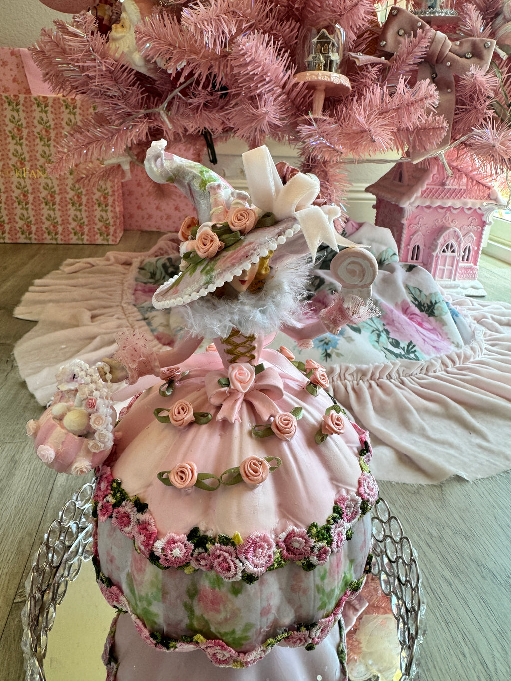Pink Halloween witch with puffy dress- LISTING IS RESERVED