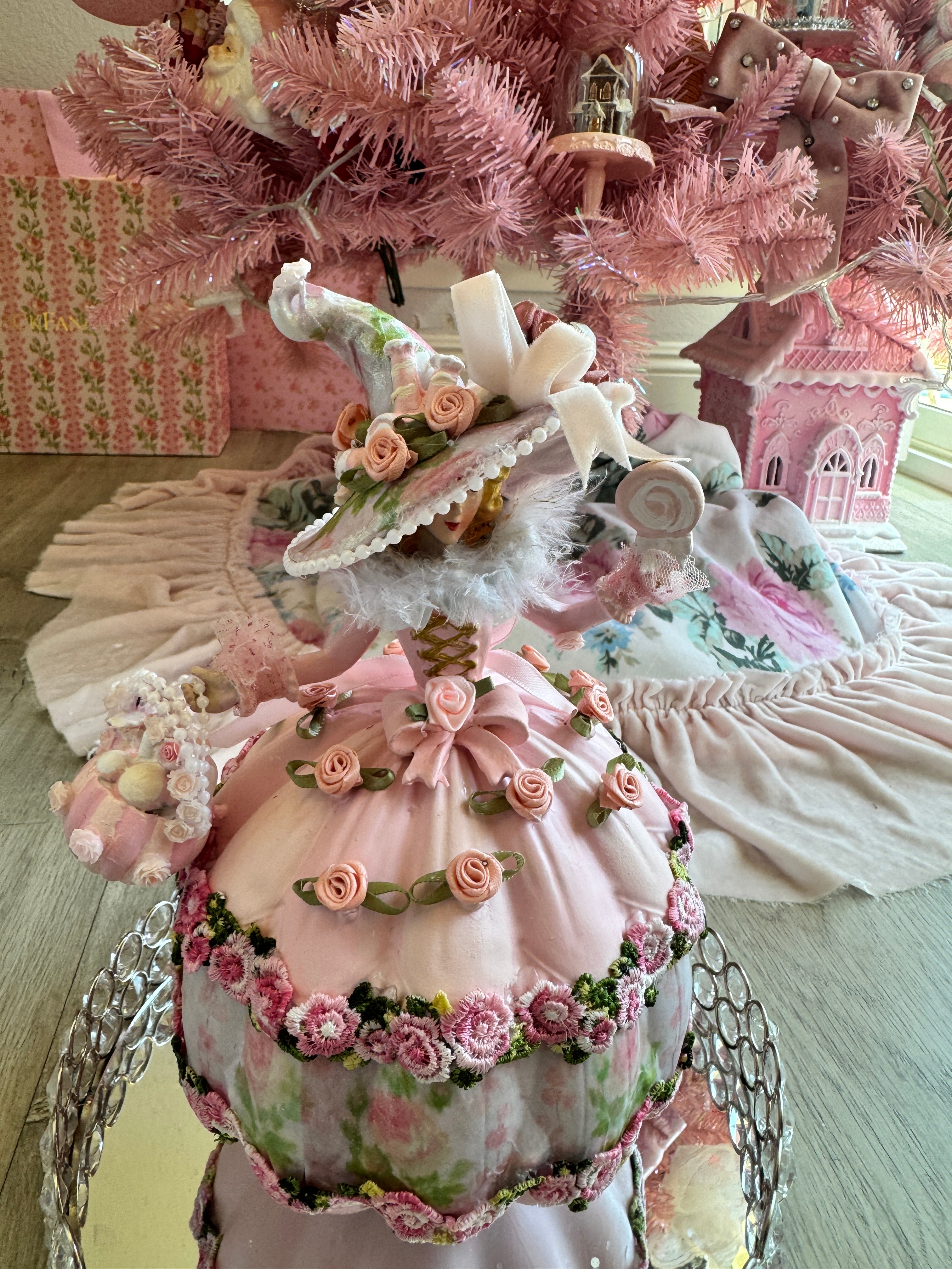 Pink Halloween witch with puffy dress- LISTING IS RESERVED