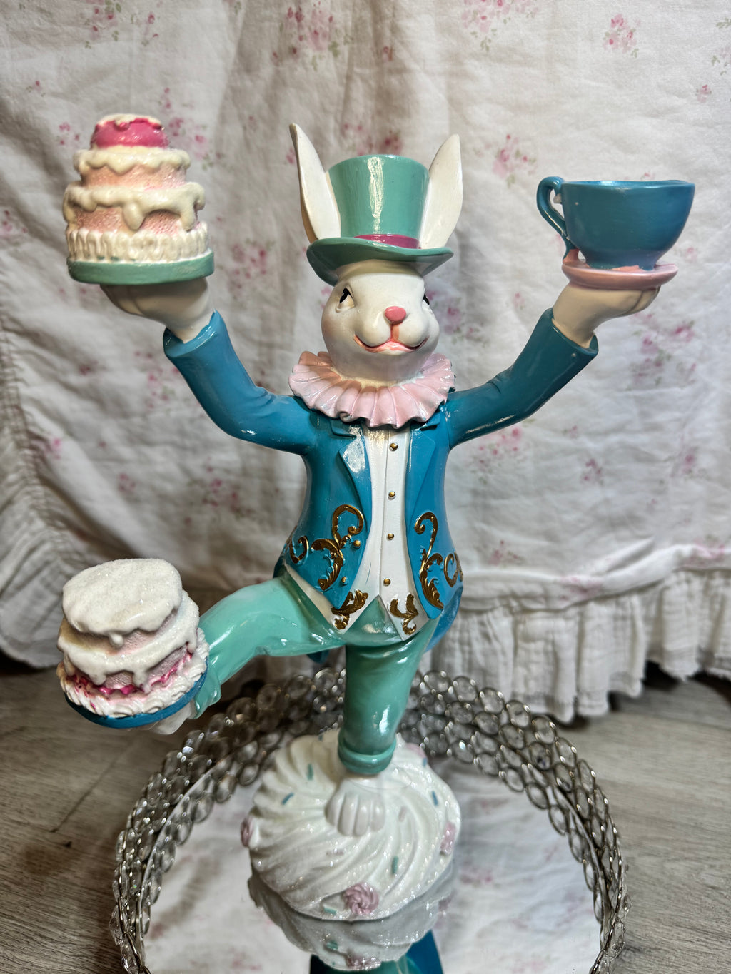 Easter Bunny balancing cakes