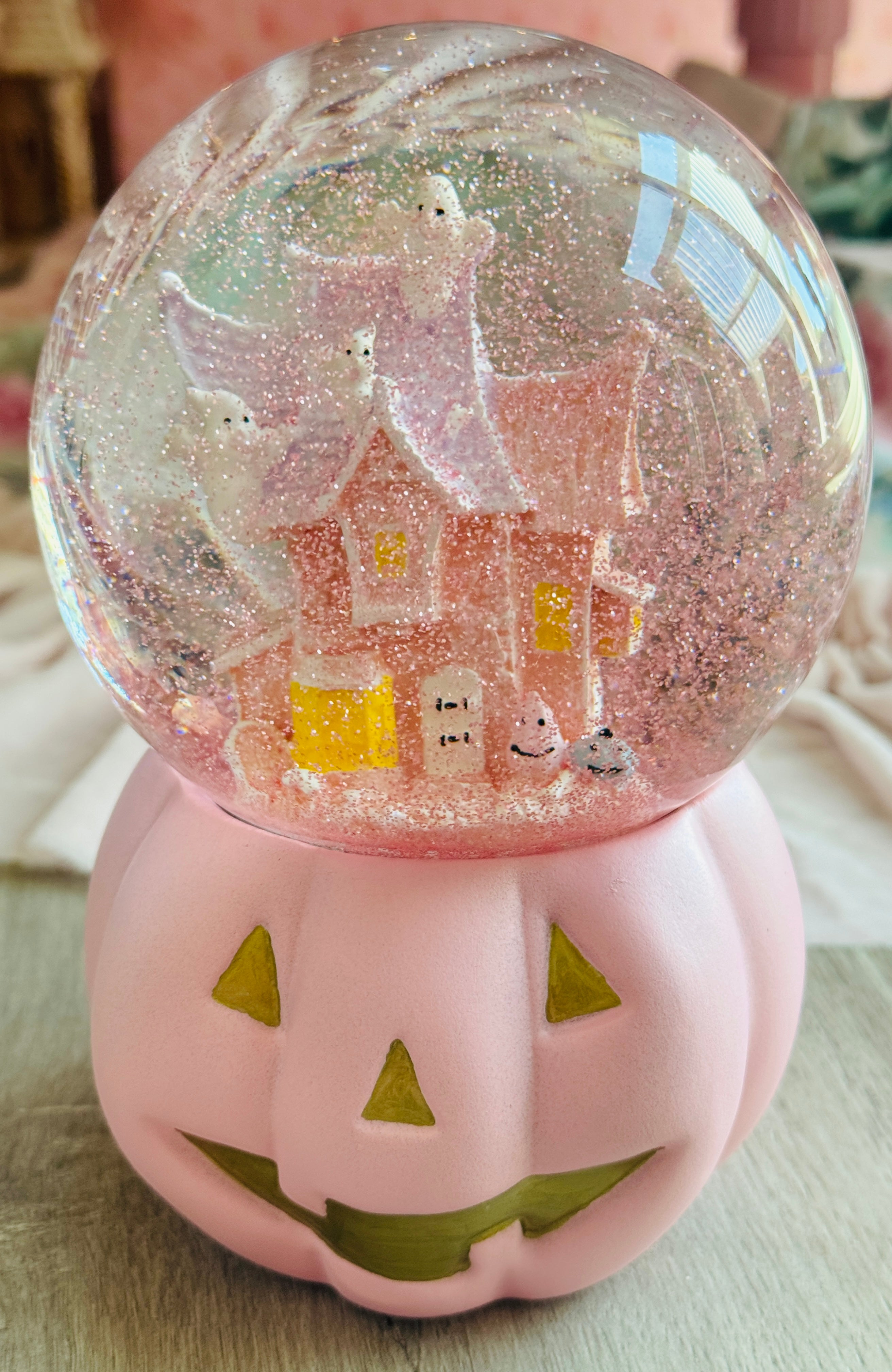 Pink Halloween Waterglobe