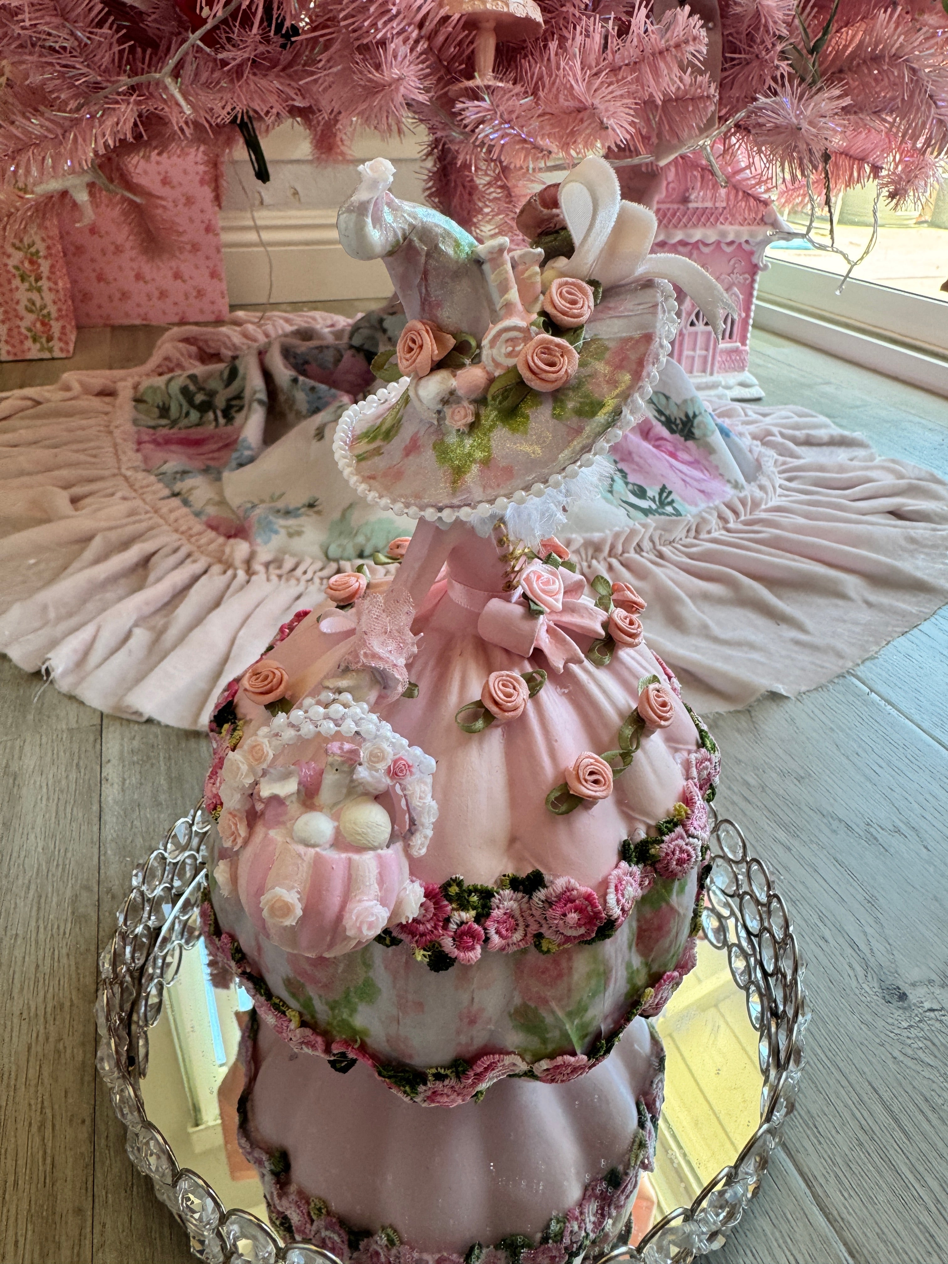 Pink Halloween witch with puffy dress- LISTING IS RESERVED