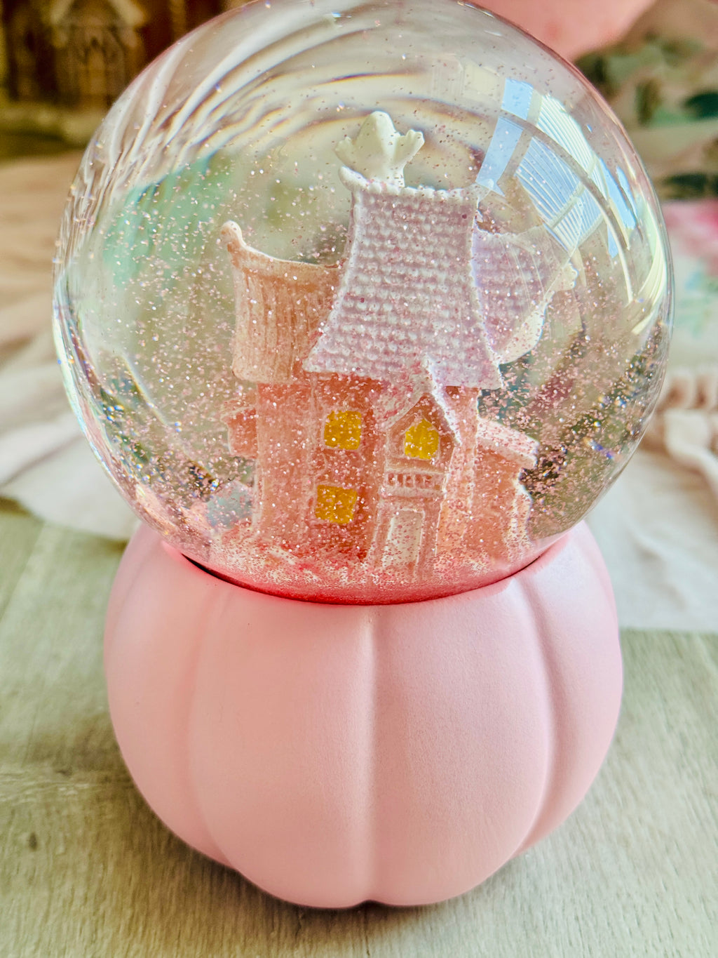 Pink Halloween Waterglobe
