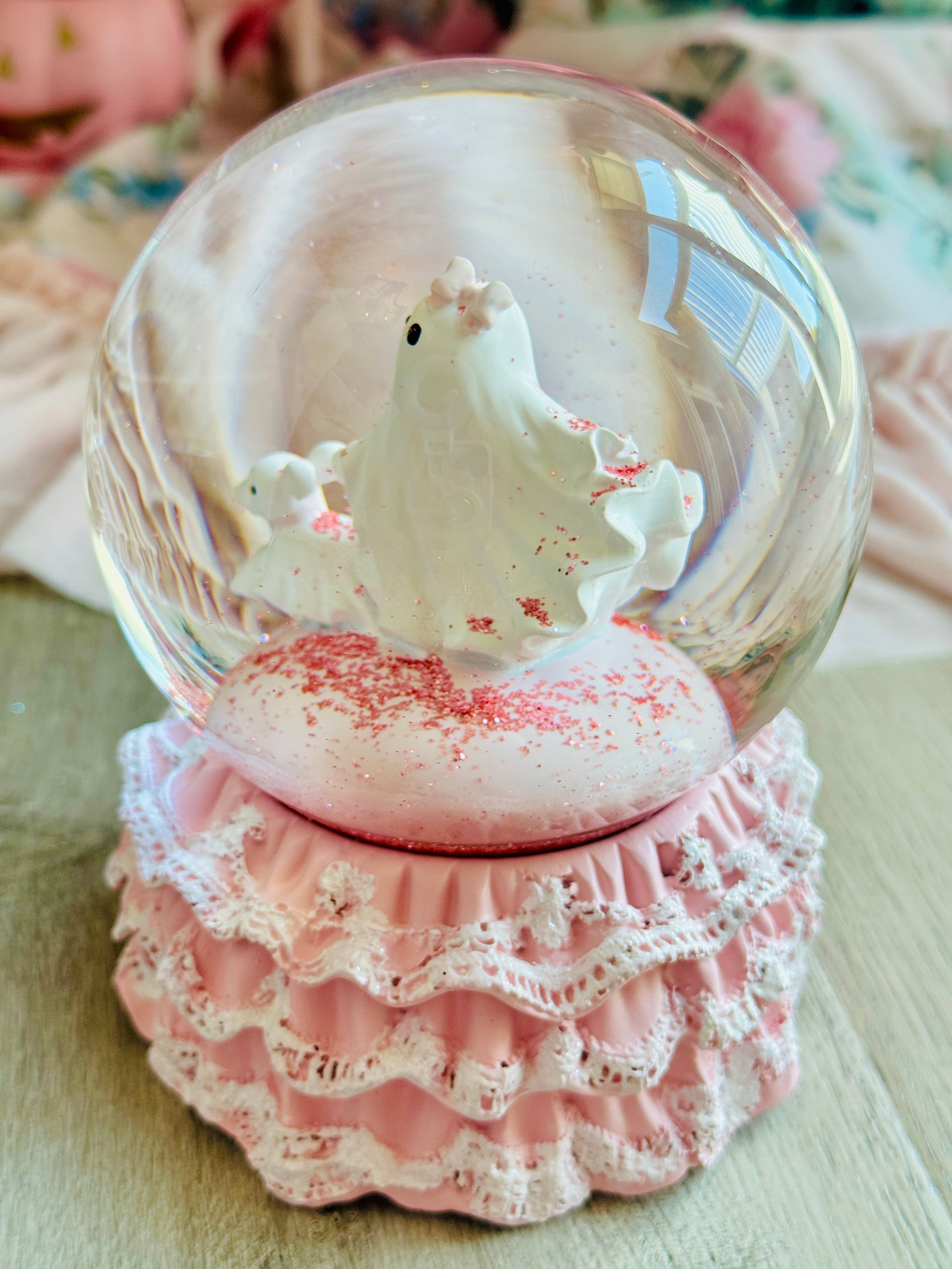 Pink Halloween Snow-globe