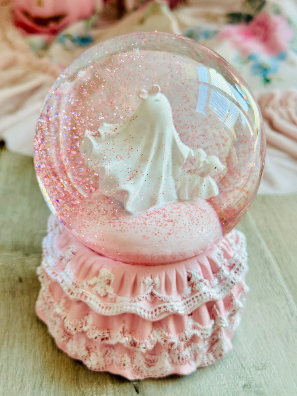 Pink Halloween Snow-globe