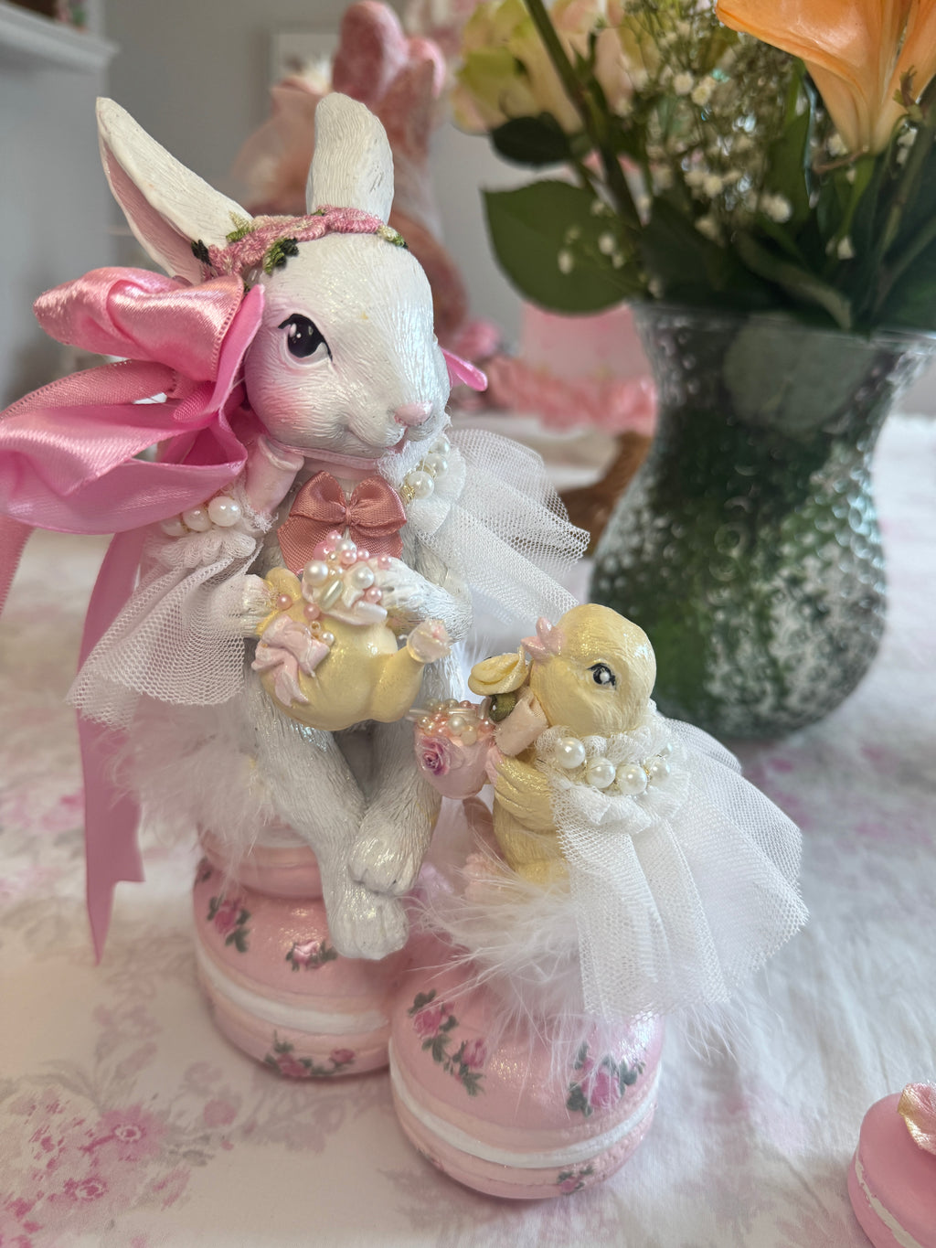 Tea Time Bunny on Macaroon