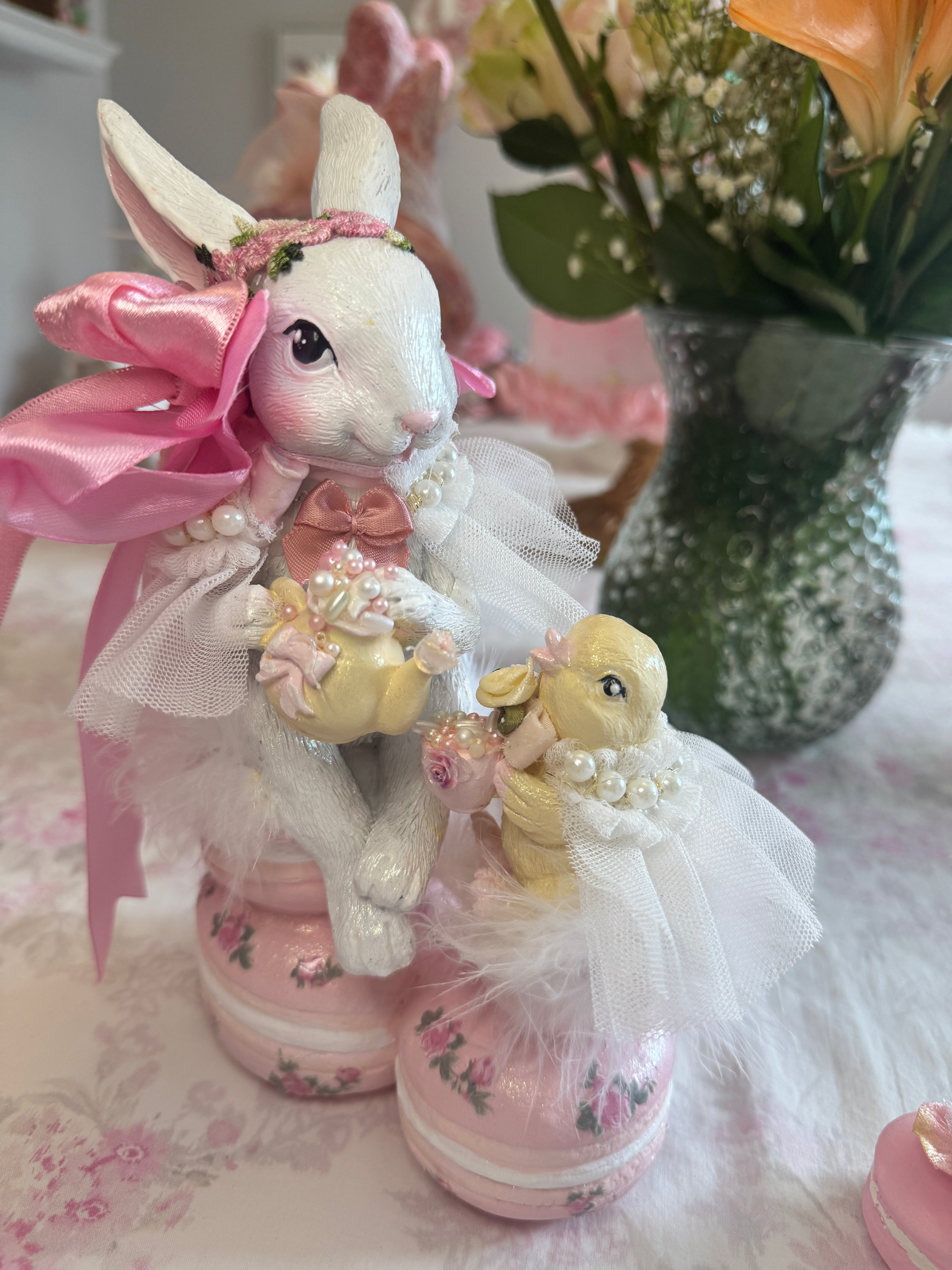 Tea Time Bunny on Macaroon