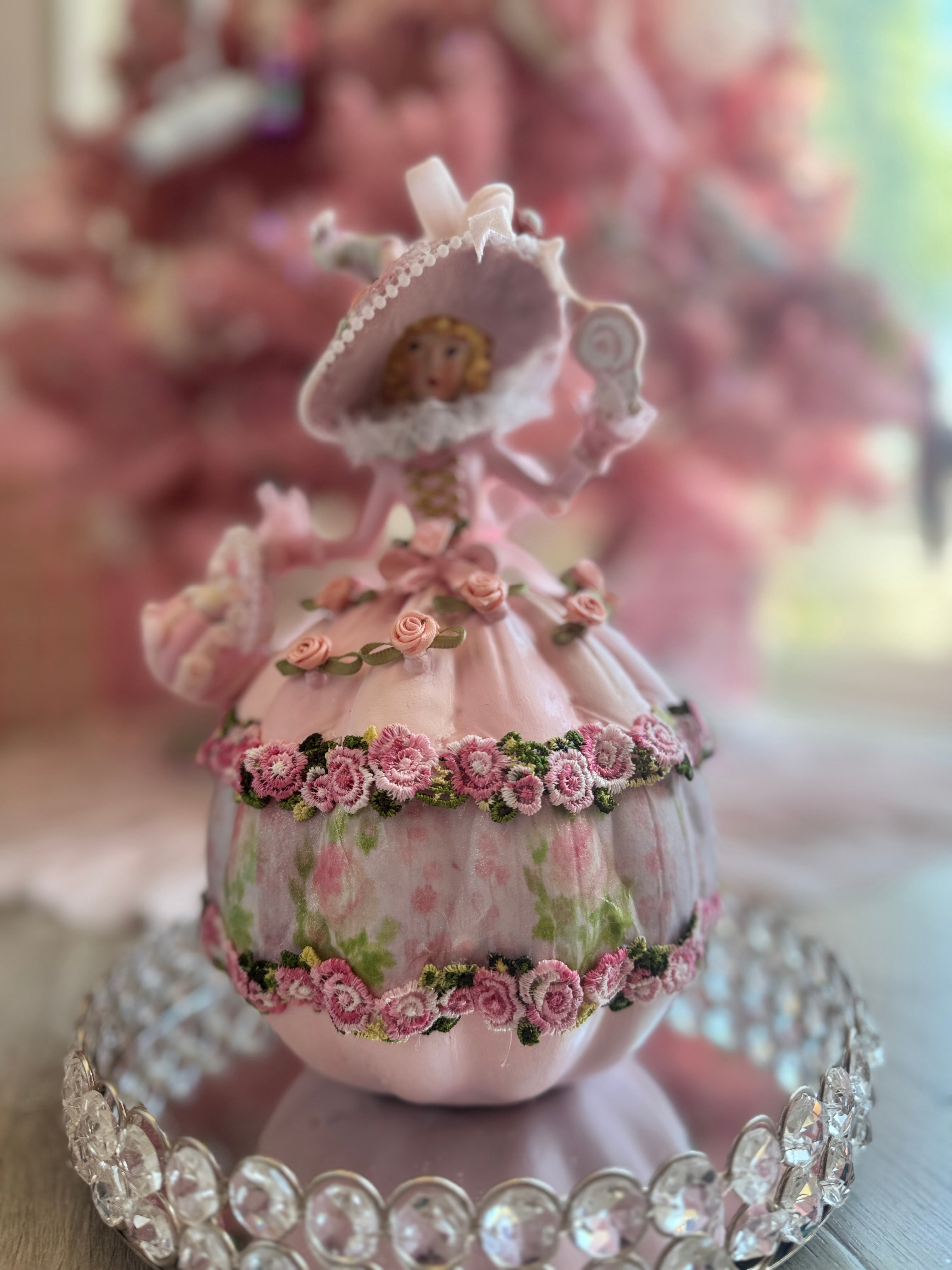 Pink Halloween witch with puffy dress- LISTING IS RESERVED