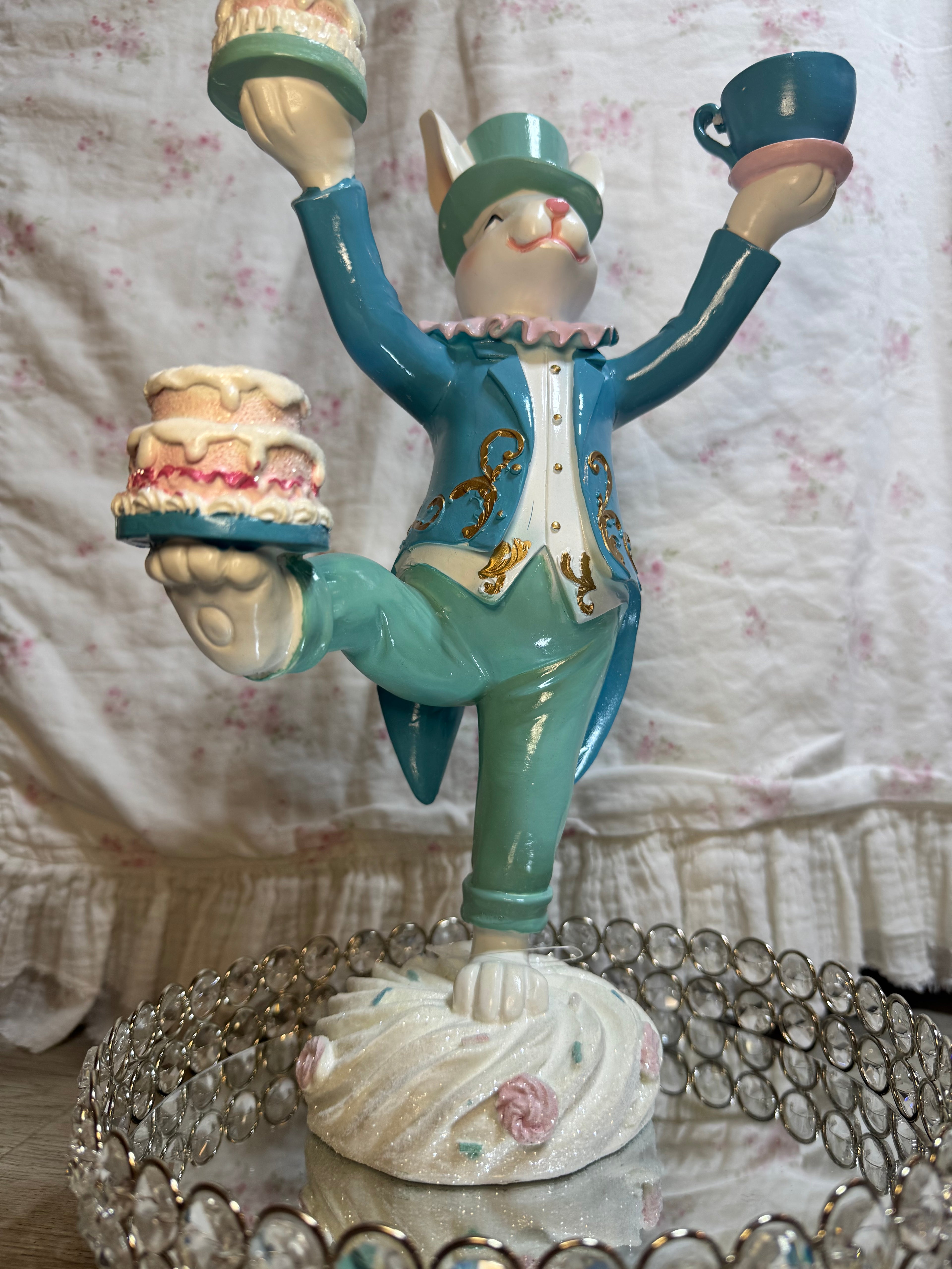 Easter Bunny balancing cakes