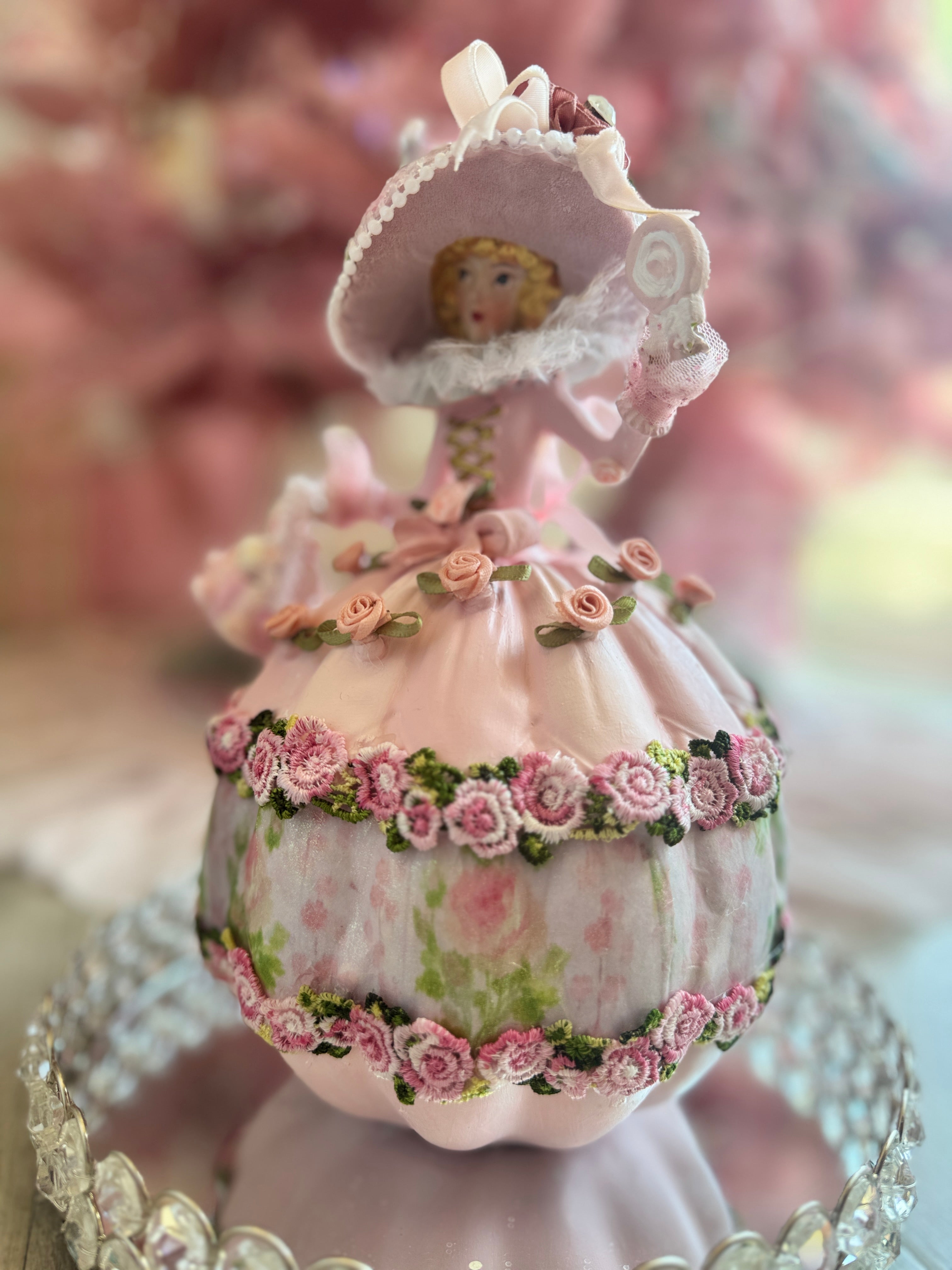 Pink Halloween witch with puffy dress- LISTING IS RESERVED