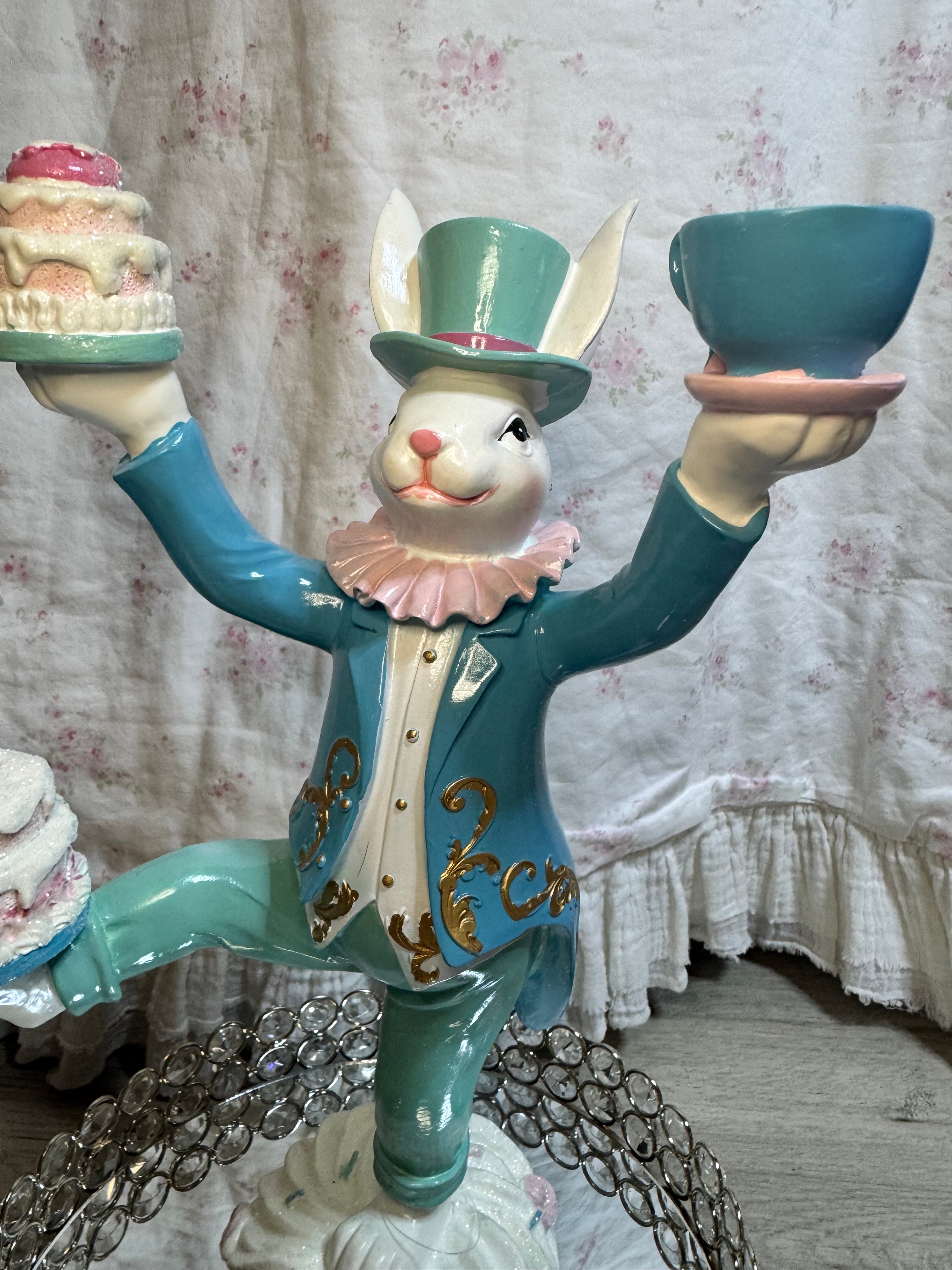 Easter Bunny balancing cakes