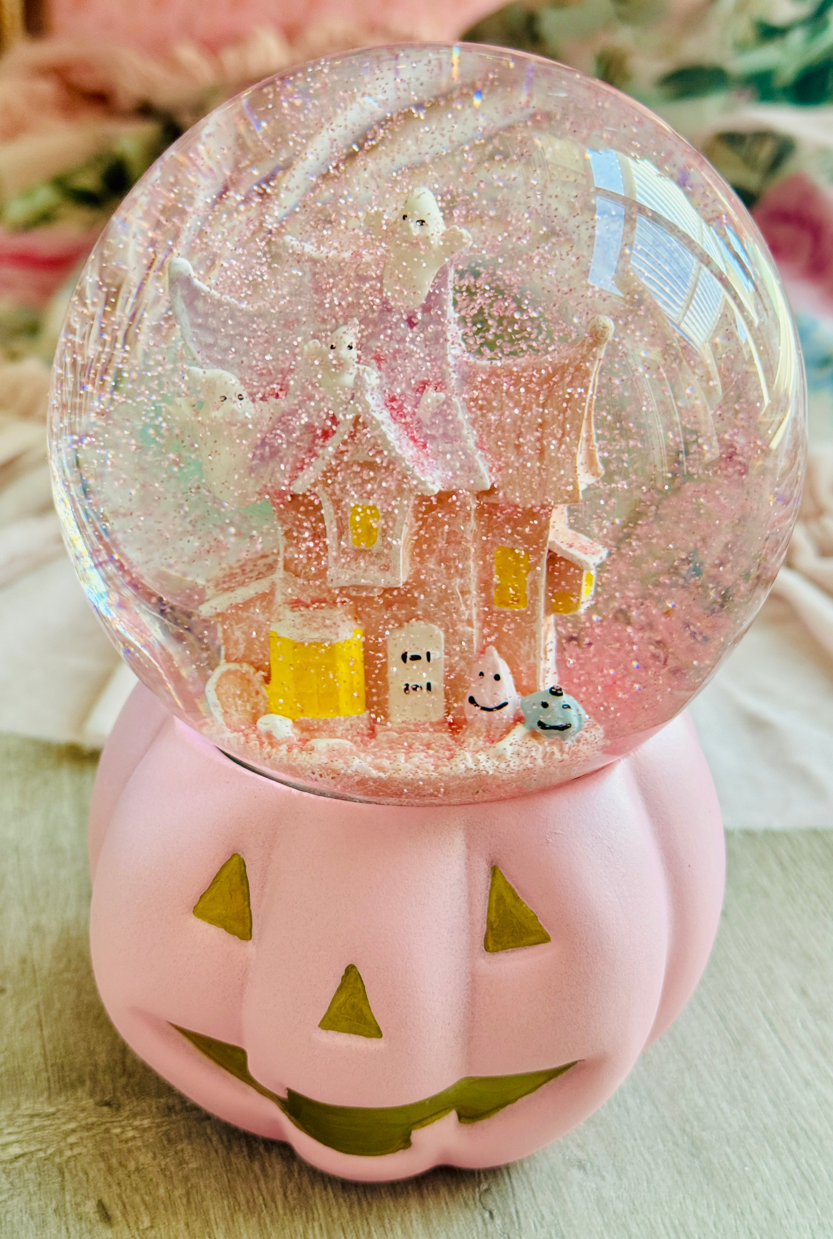 Pink Halloween Waterglobe