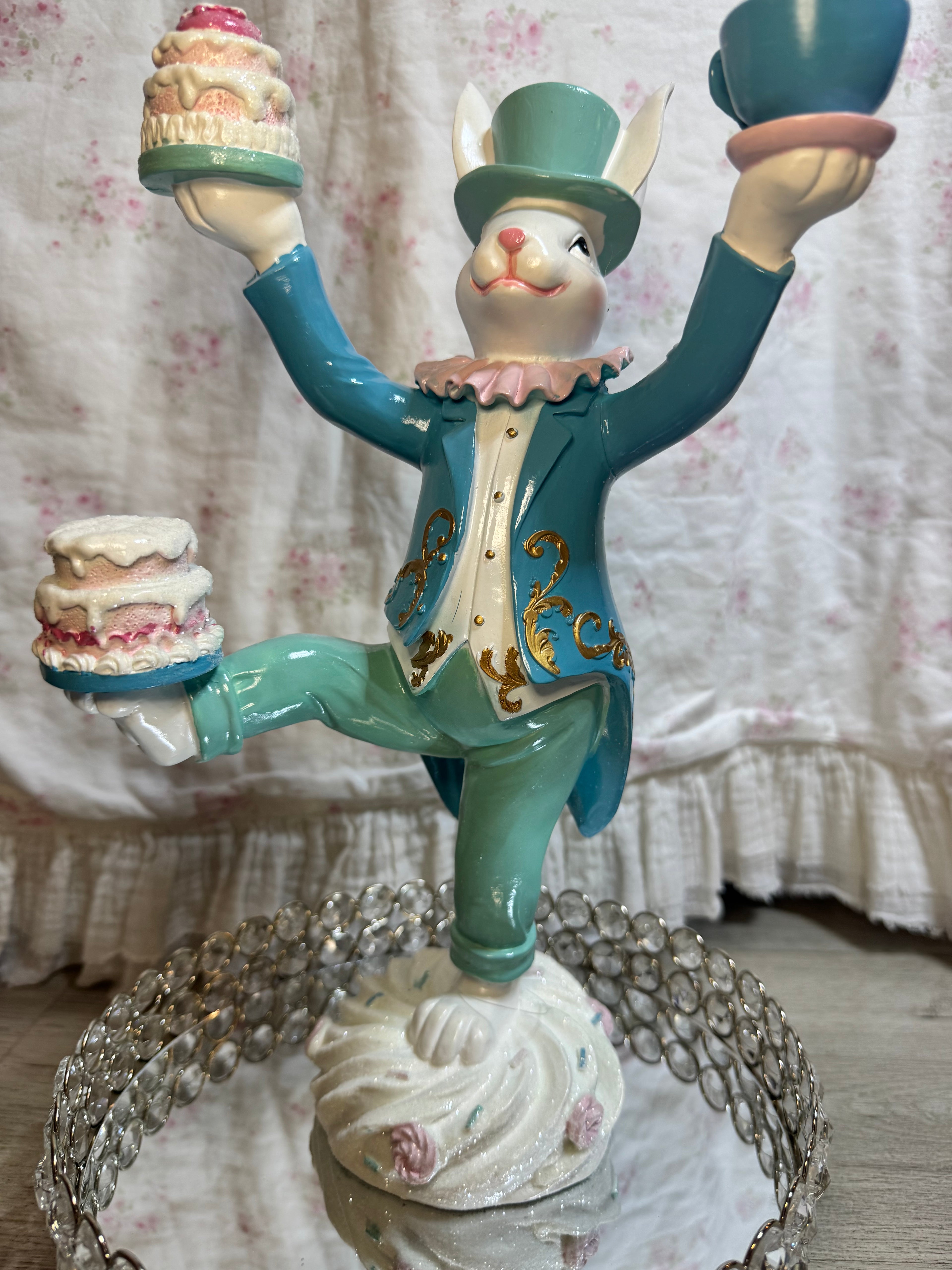 Easter Bunny balancing cakes