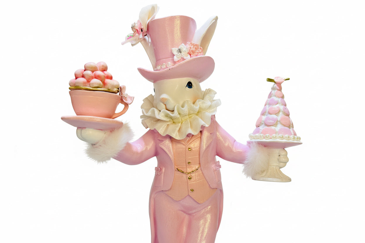 Pink Bunny with Macaron Topiary