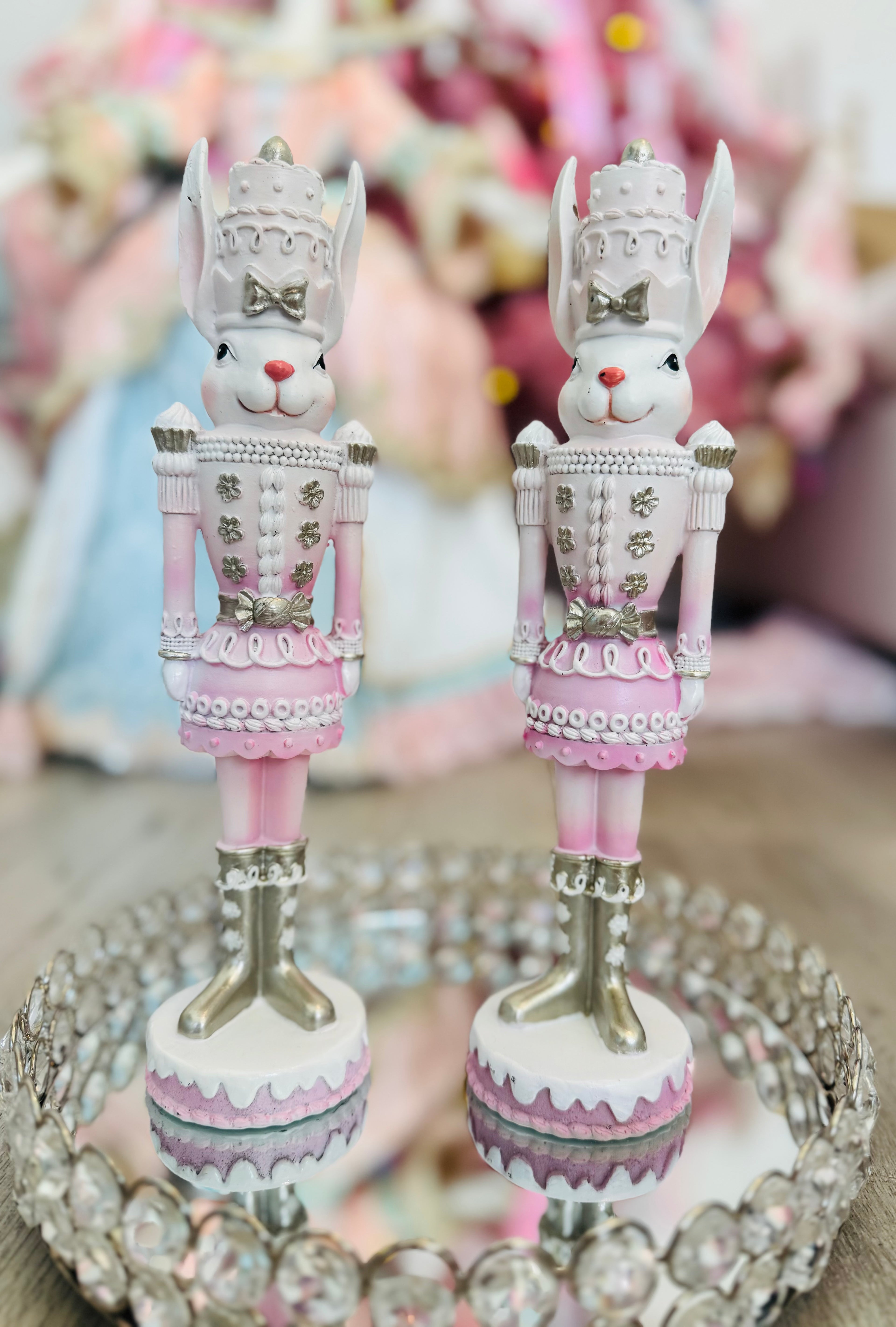 Pink Nutcrackers Bunnies Set