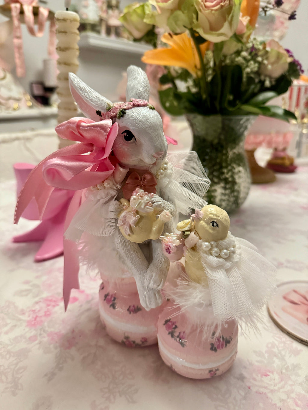 Tea Time Bunny on Macaroon