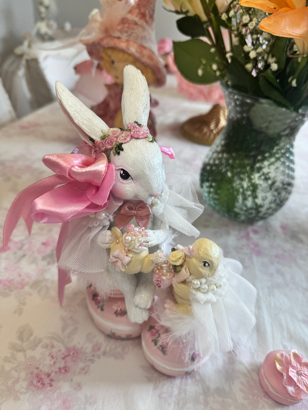Tea Time Bunny on Macaroon