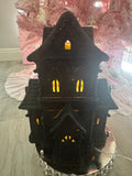 LED Black Halloween Gingerbread House