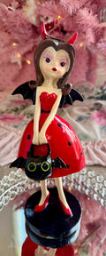 Halloween Girl with bat wings figurine