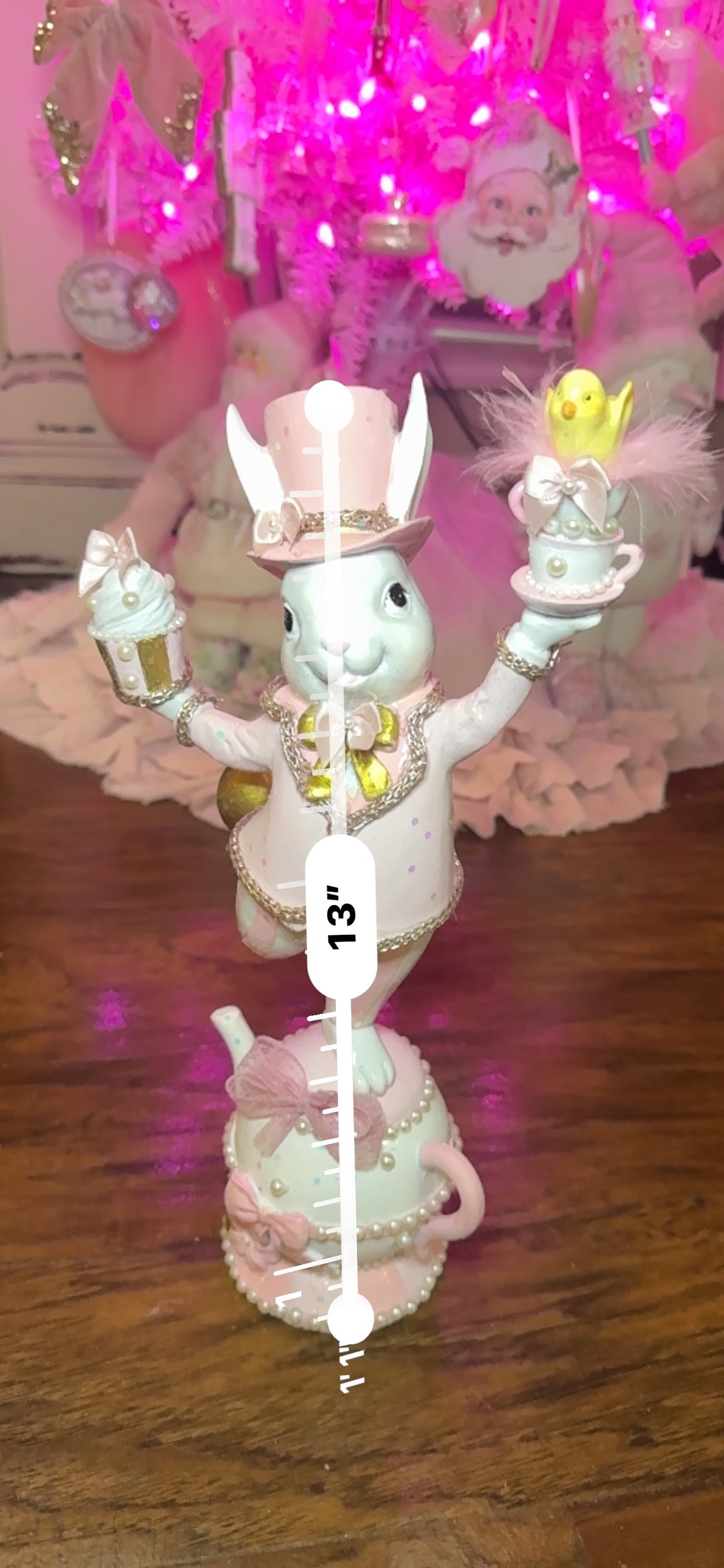 Custom Pink Bunny on Teapot