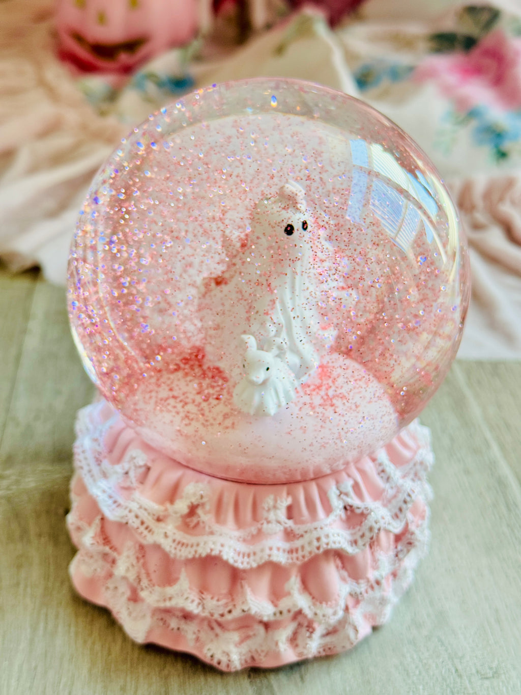 Pink Halloween Snow-globe