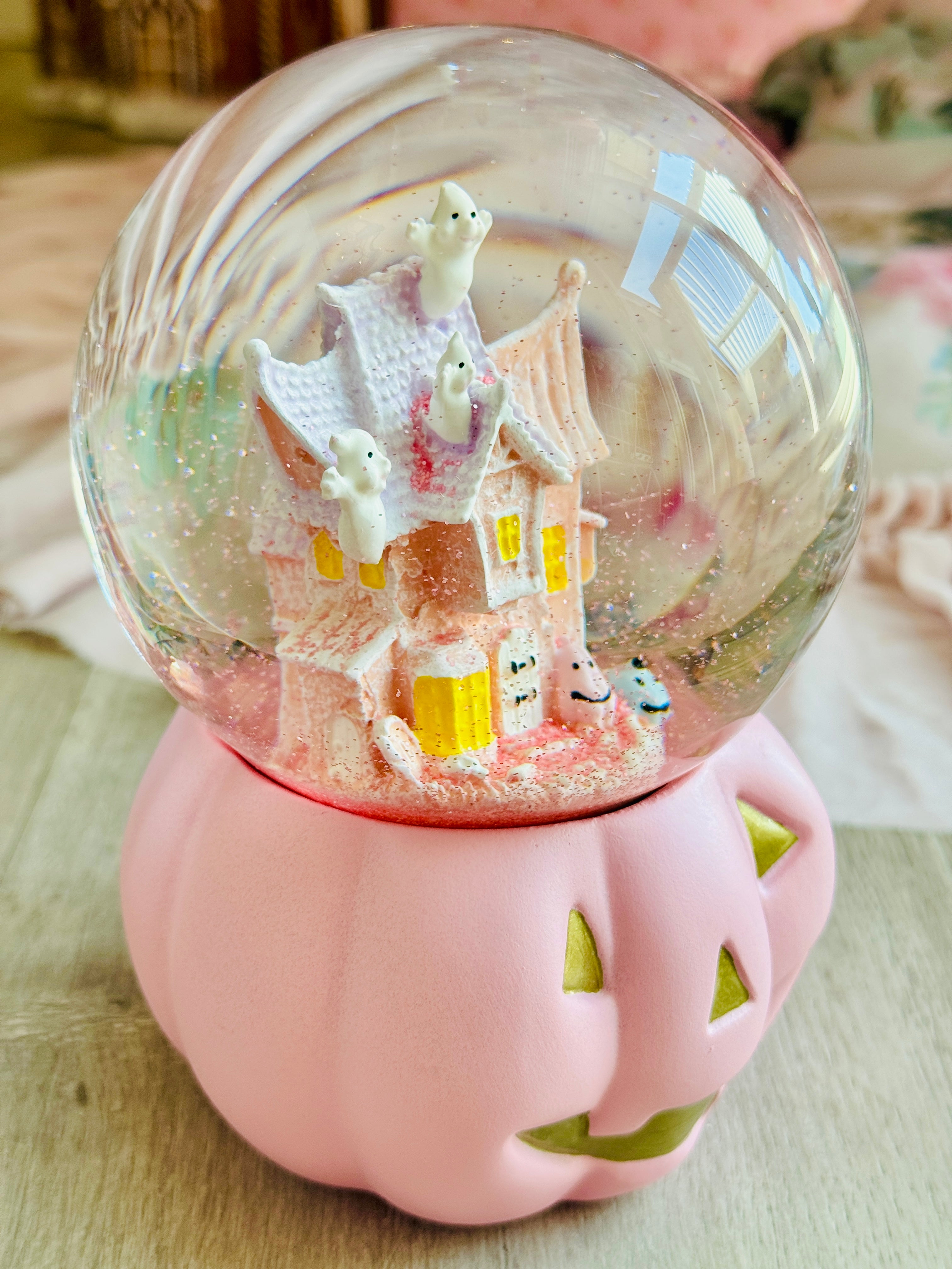 Pink Halloween Waterglobe