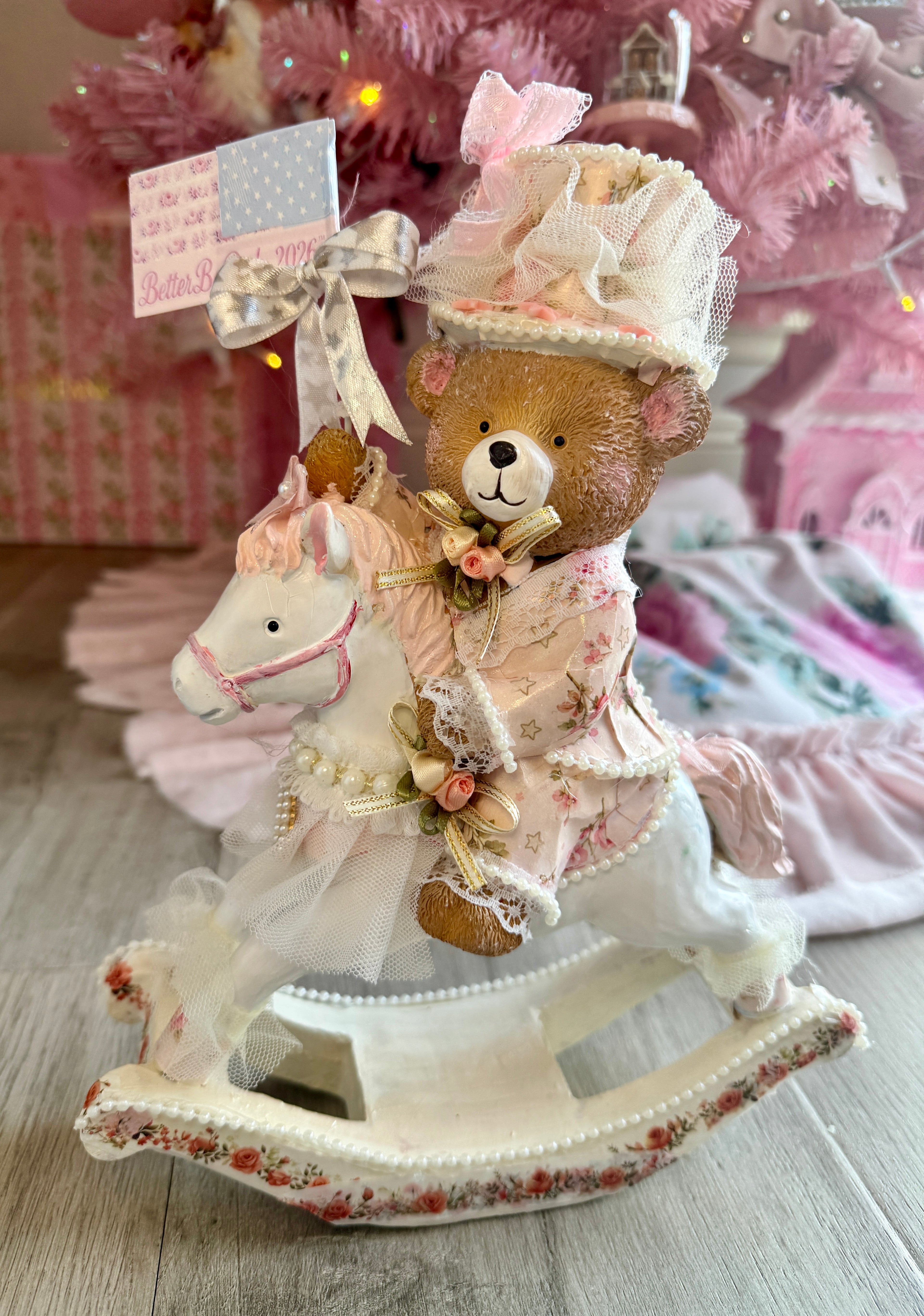 Patriotic Bear on Horse