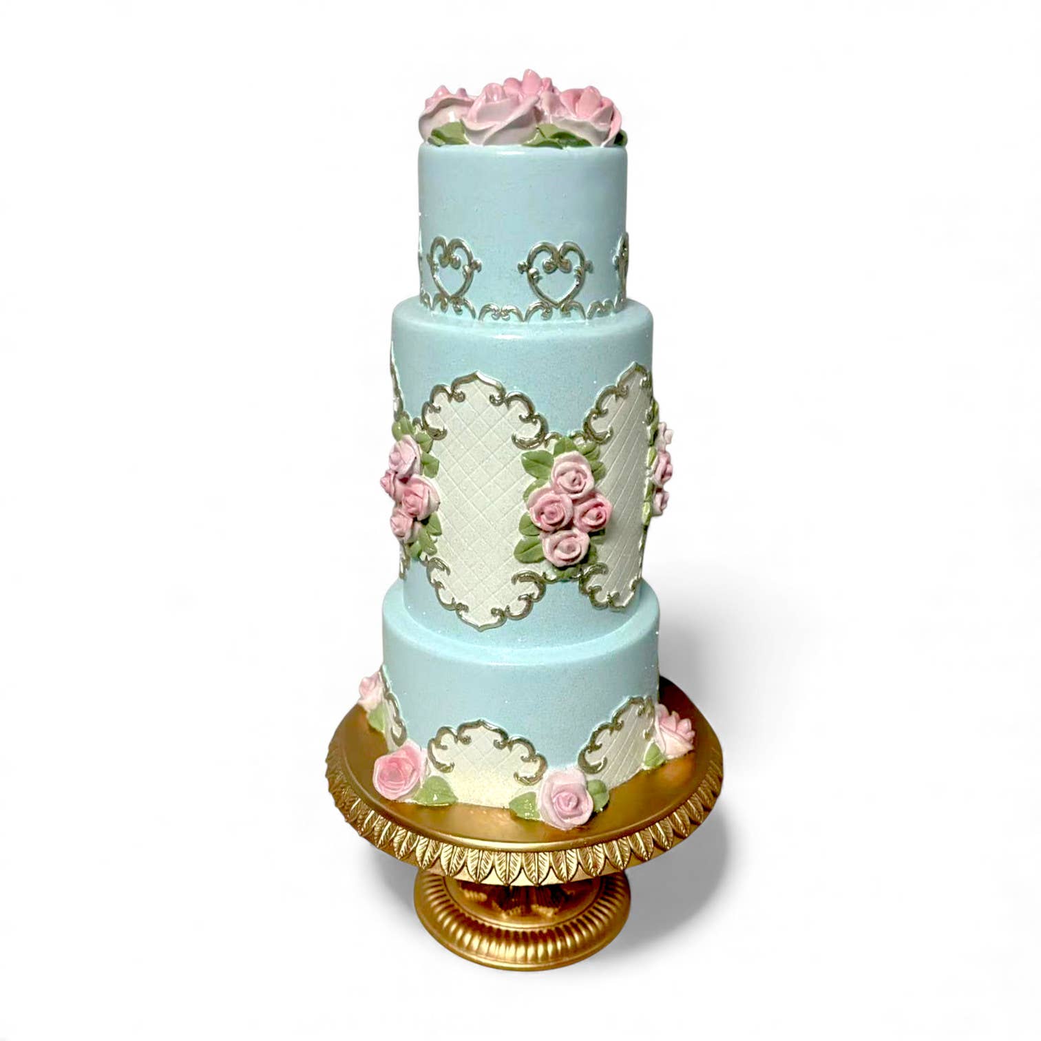 18in Marie Blue Tiered Cake