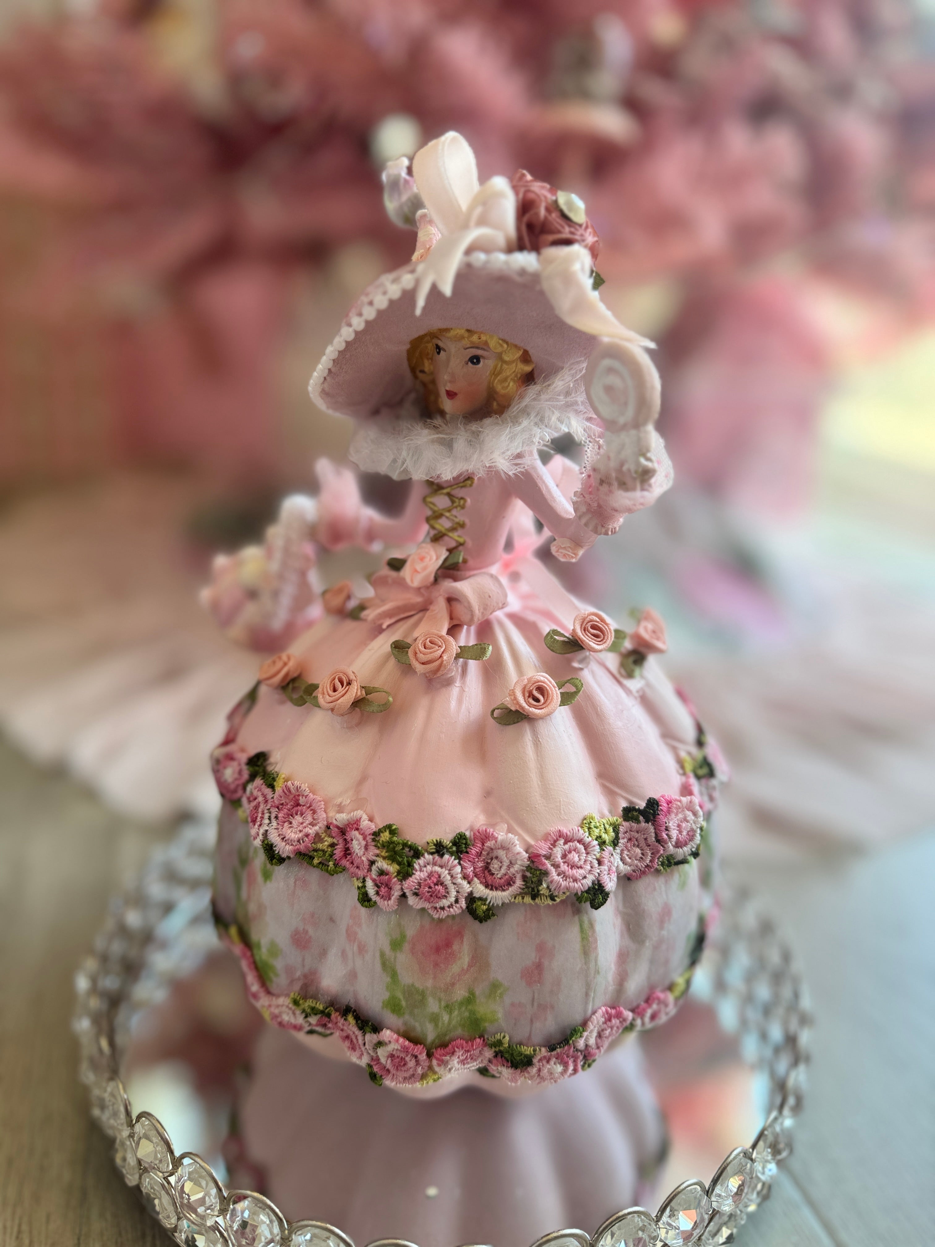 Pink Halloween witch with puffy dress- LISTING IS RESERVED