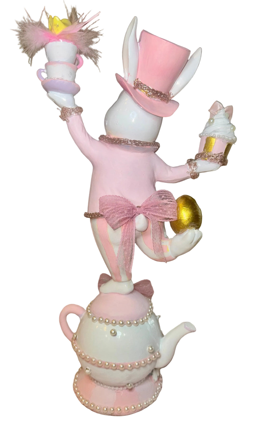 Custom Pink Bunny on Teapot
