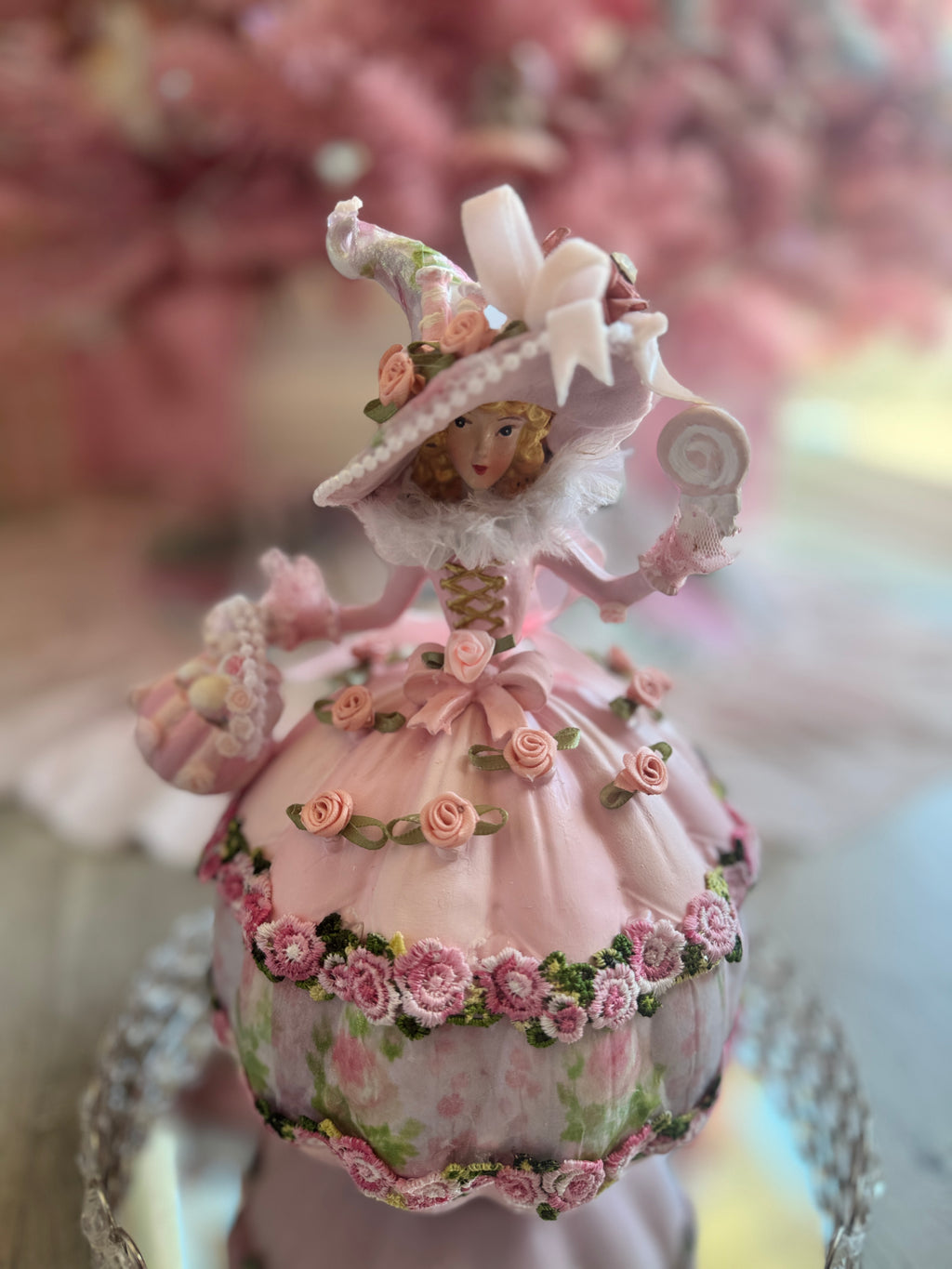 Pink Halloween witch with puffy dress- LISTING IS RESERVED