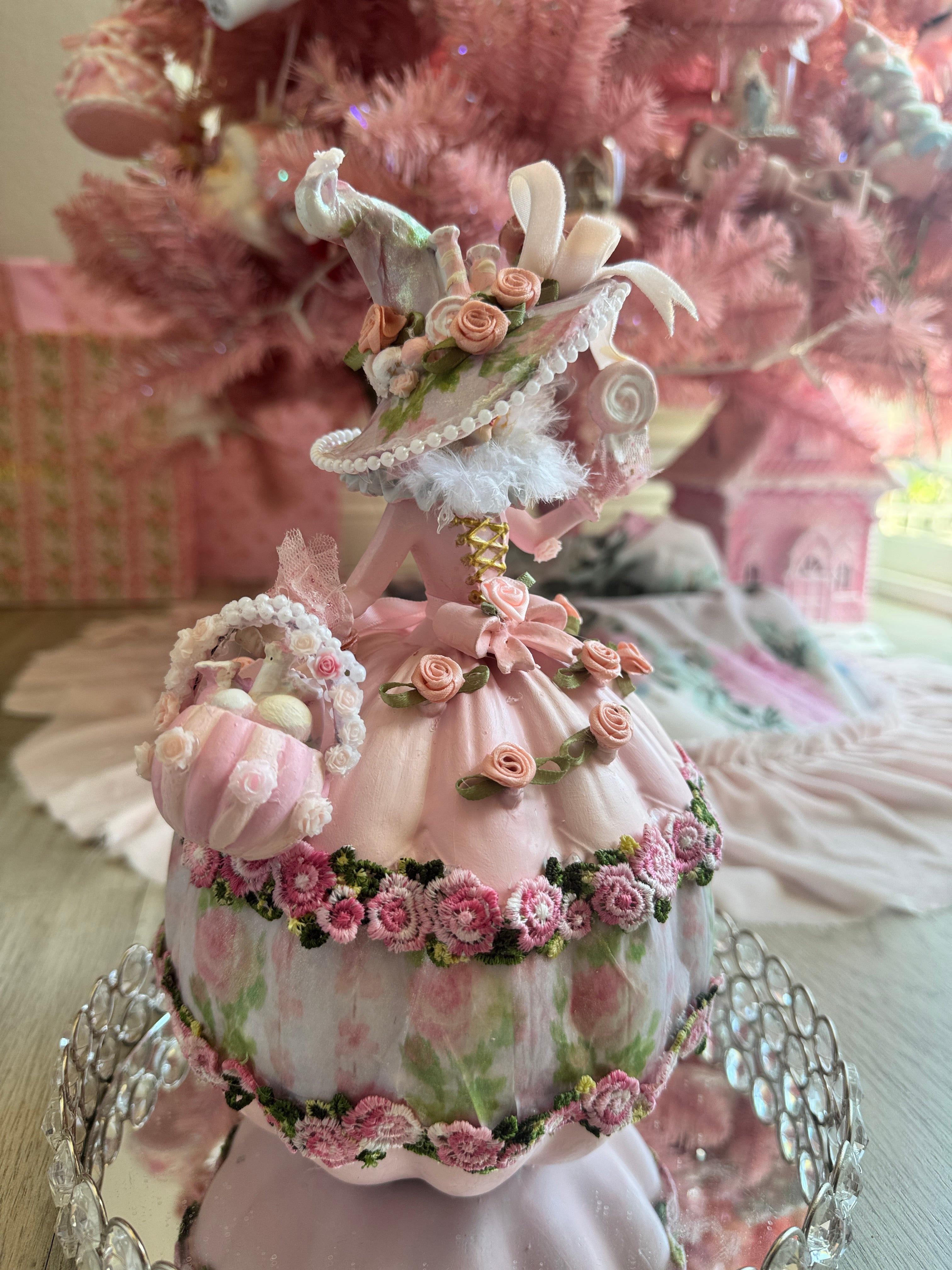 Pink Halloween witch with puffy dress- LISTING IS RESERVED