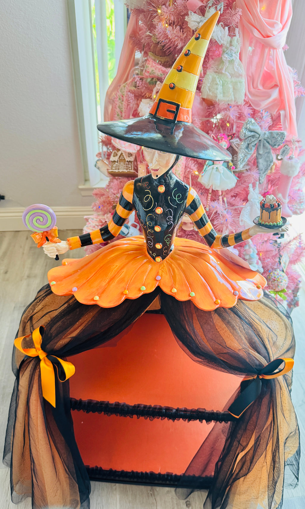 Halloween 37” Witch Cake Display