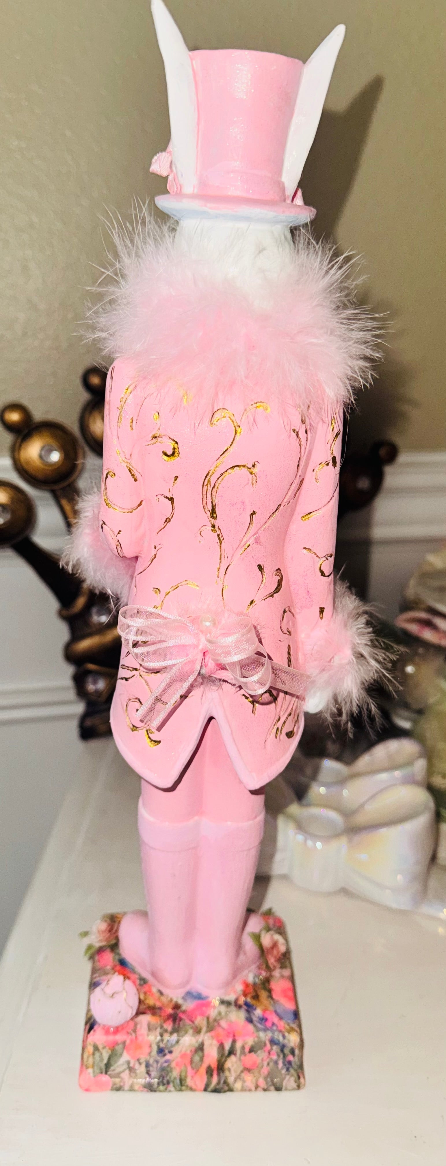Pink Bunny Figurine
