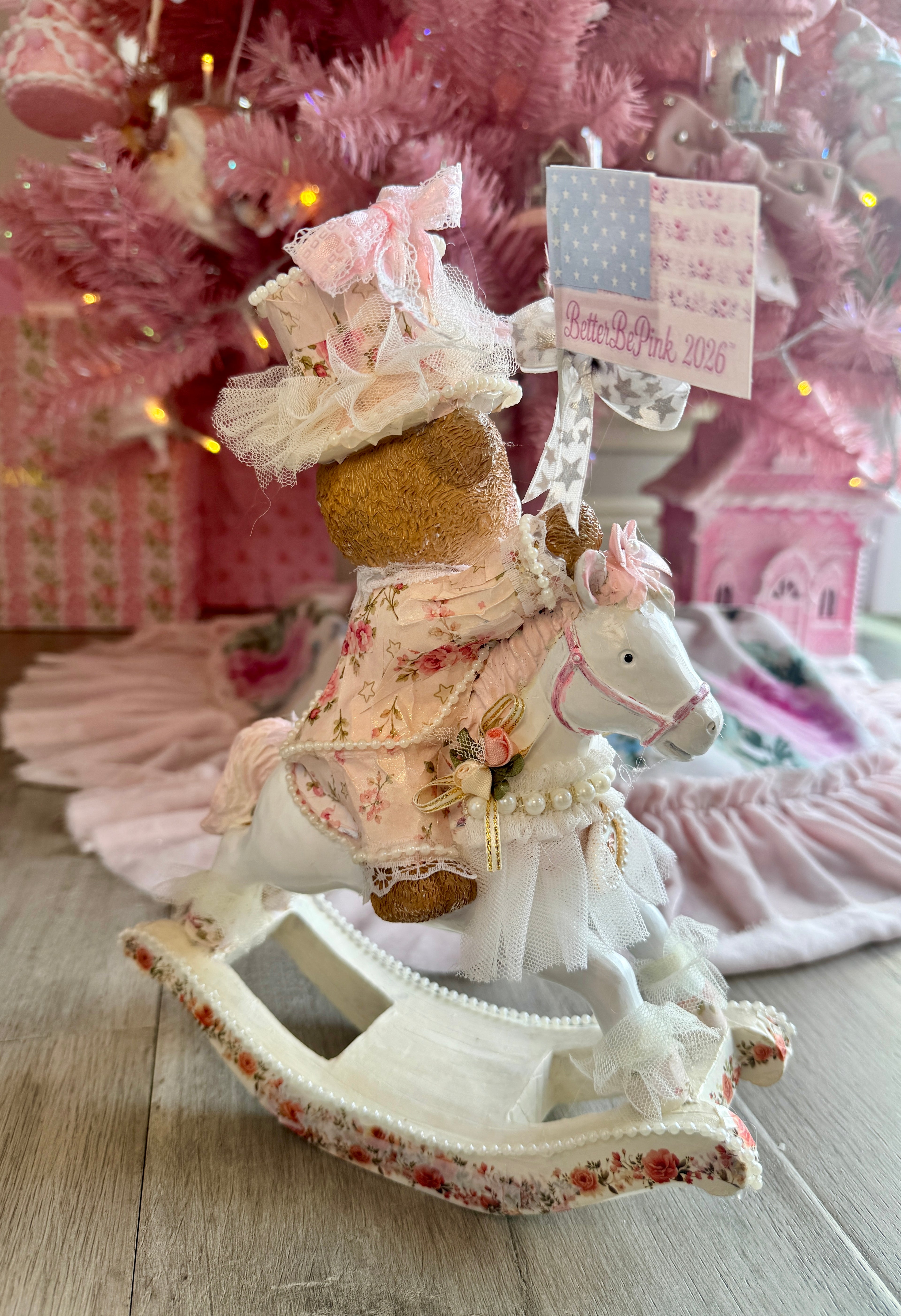 Patriotic Bear on Horse