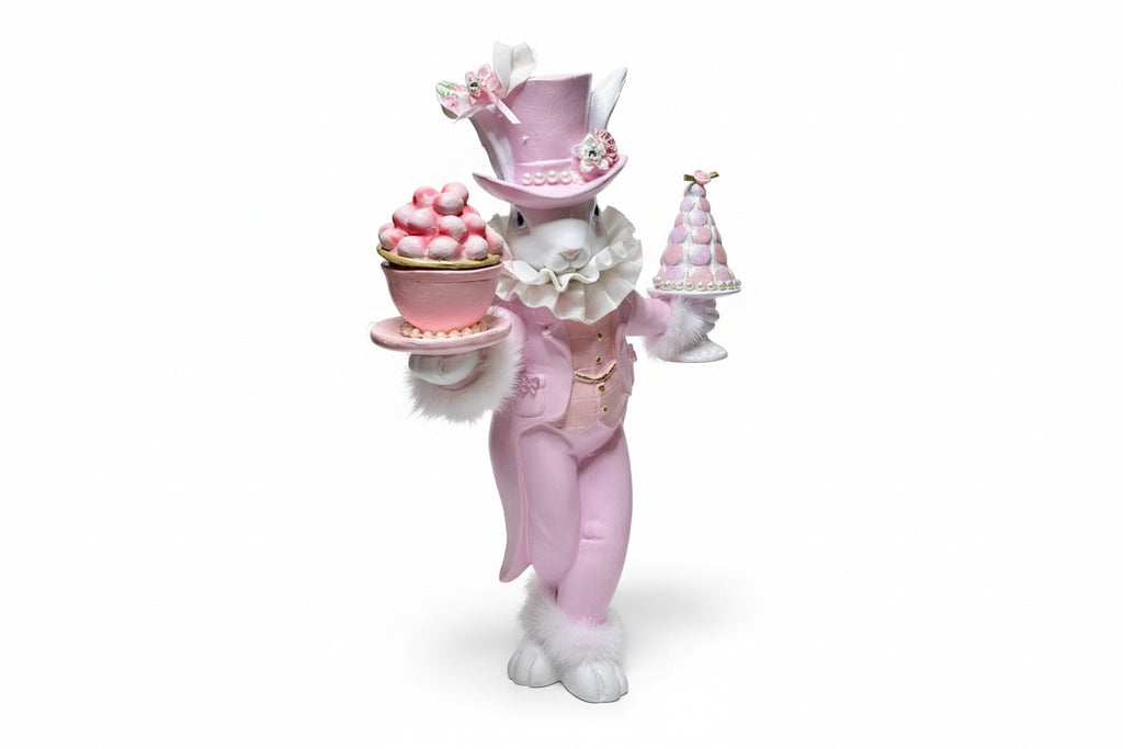 Pink Bunny with Macaron Topiary