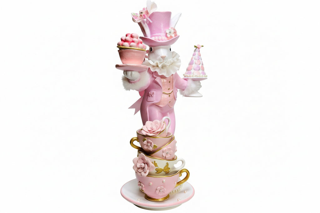 Pink Bunny with Macaron Topiary