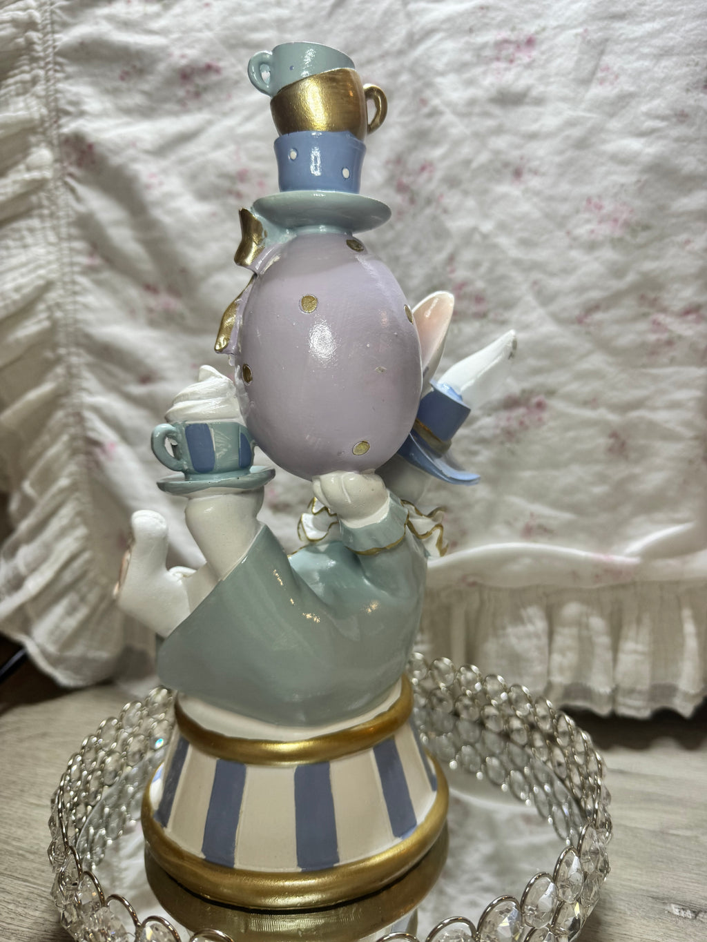 Pastel Bunny seating with teacups and bow