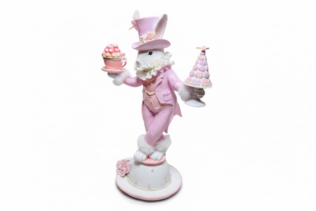 Pink Bunny with Macaron Topiary