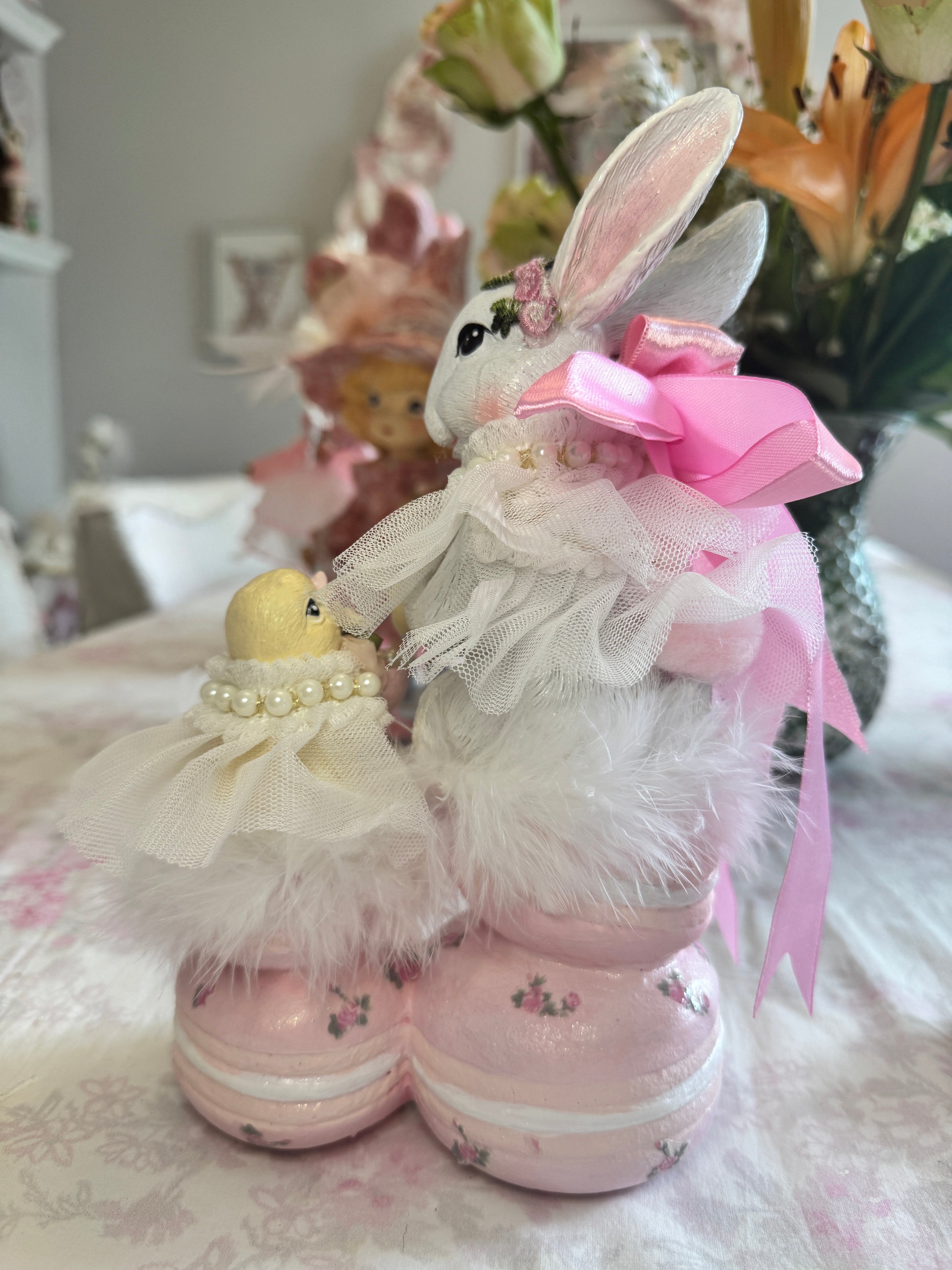 Tea Time Bunny on Macaroon