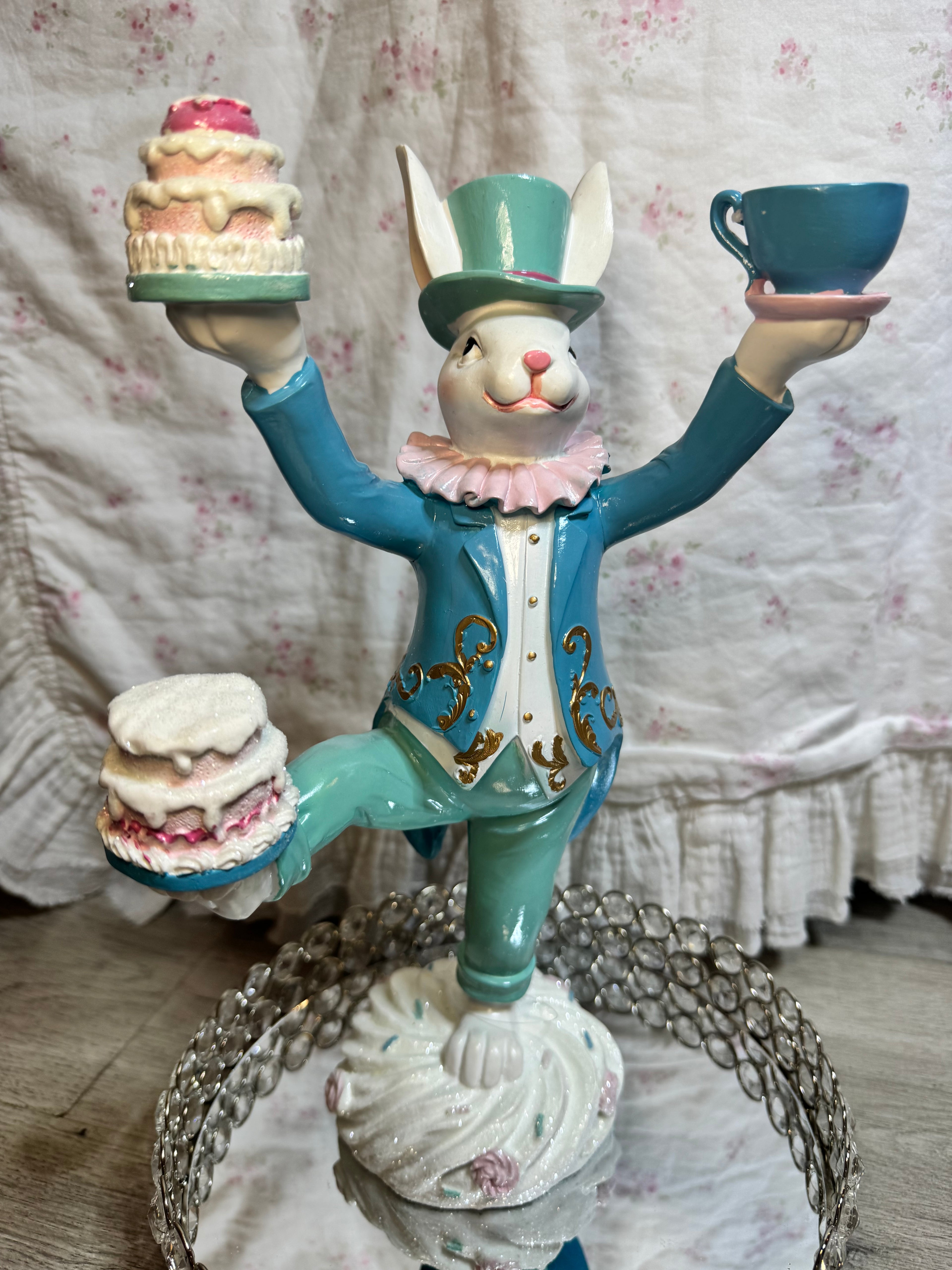 Easter Bunny balancing cakes