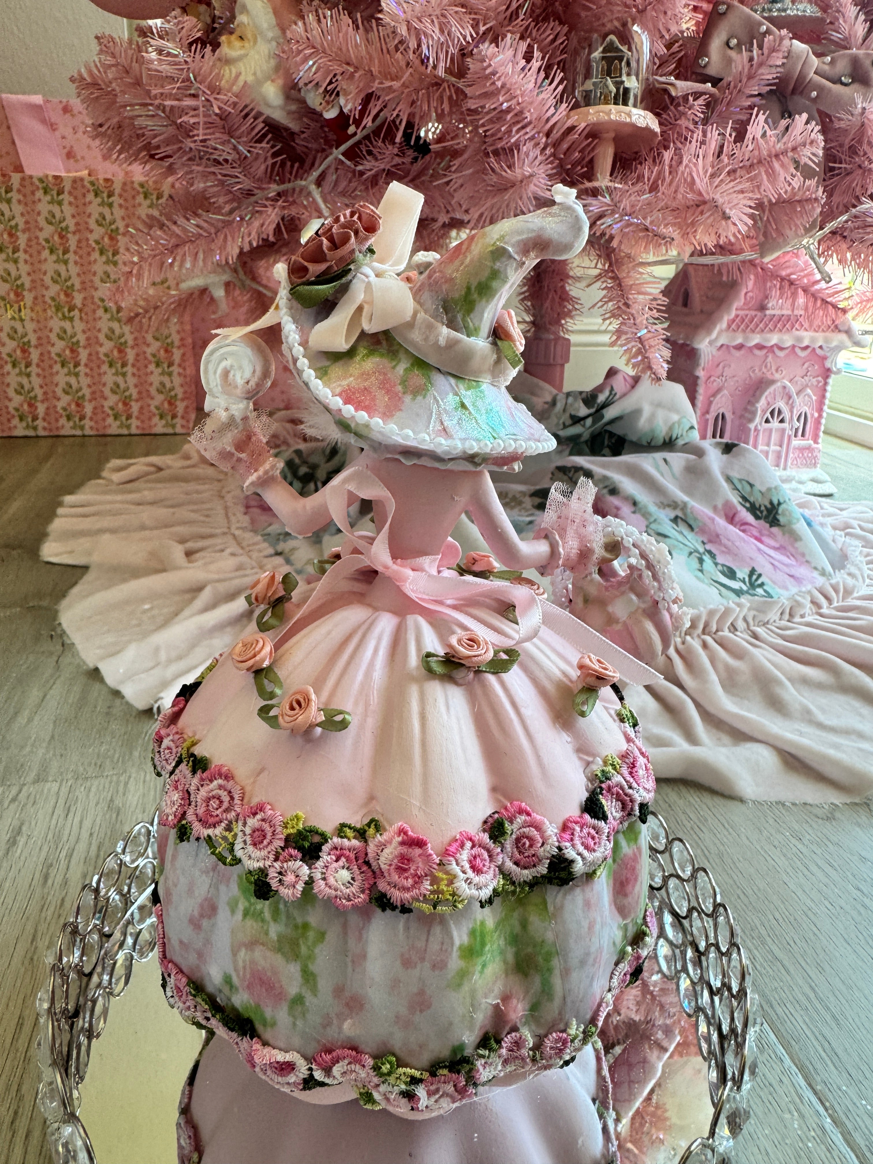 Pink Halloween witch with puffy dress- LISTING IS RESERVED