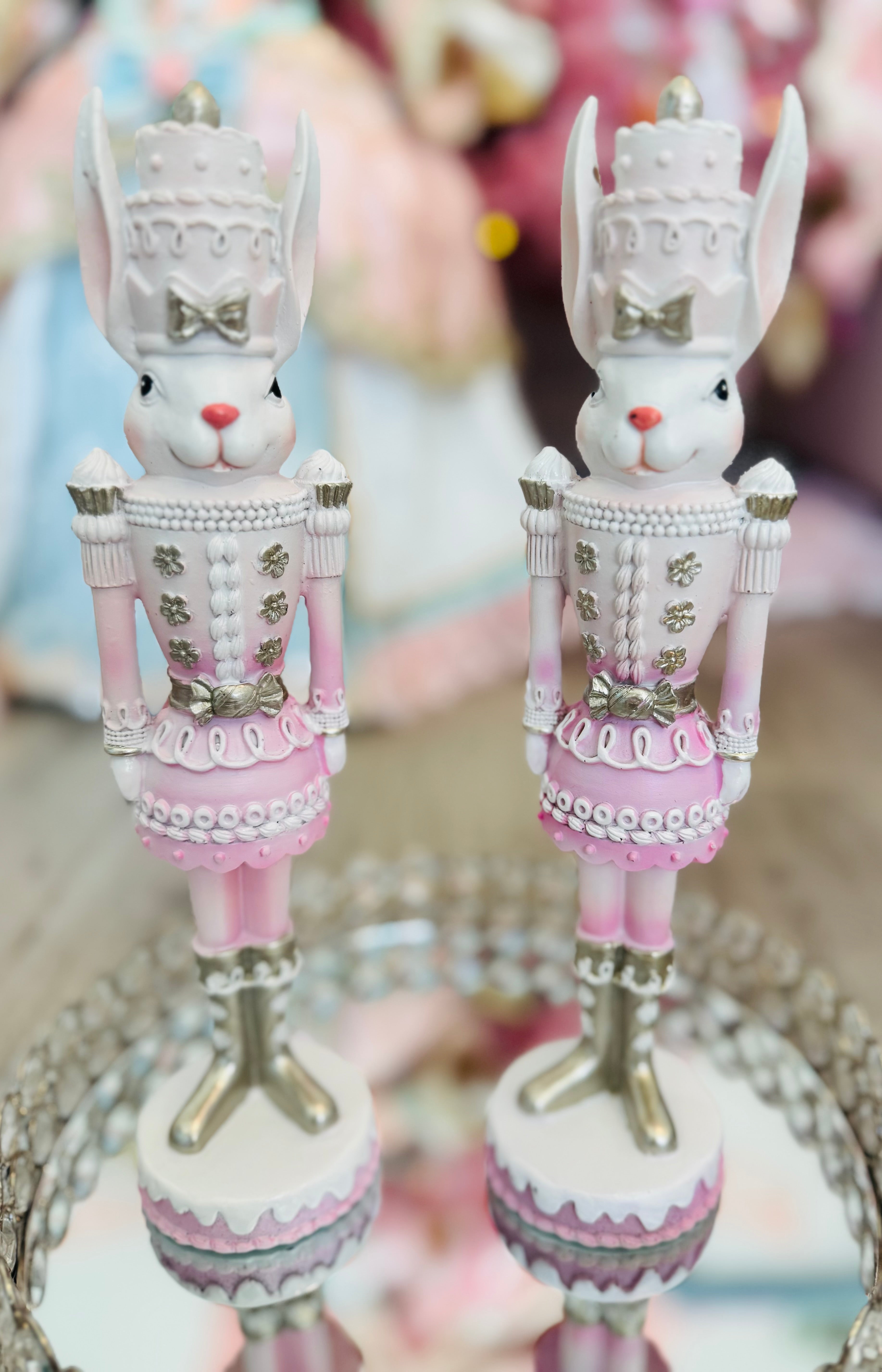 Pink Nutcrackers Bunnies Set