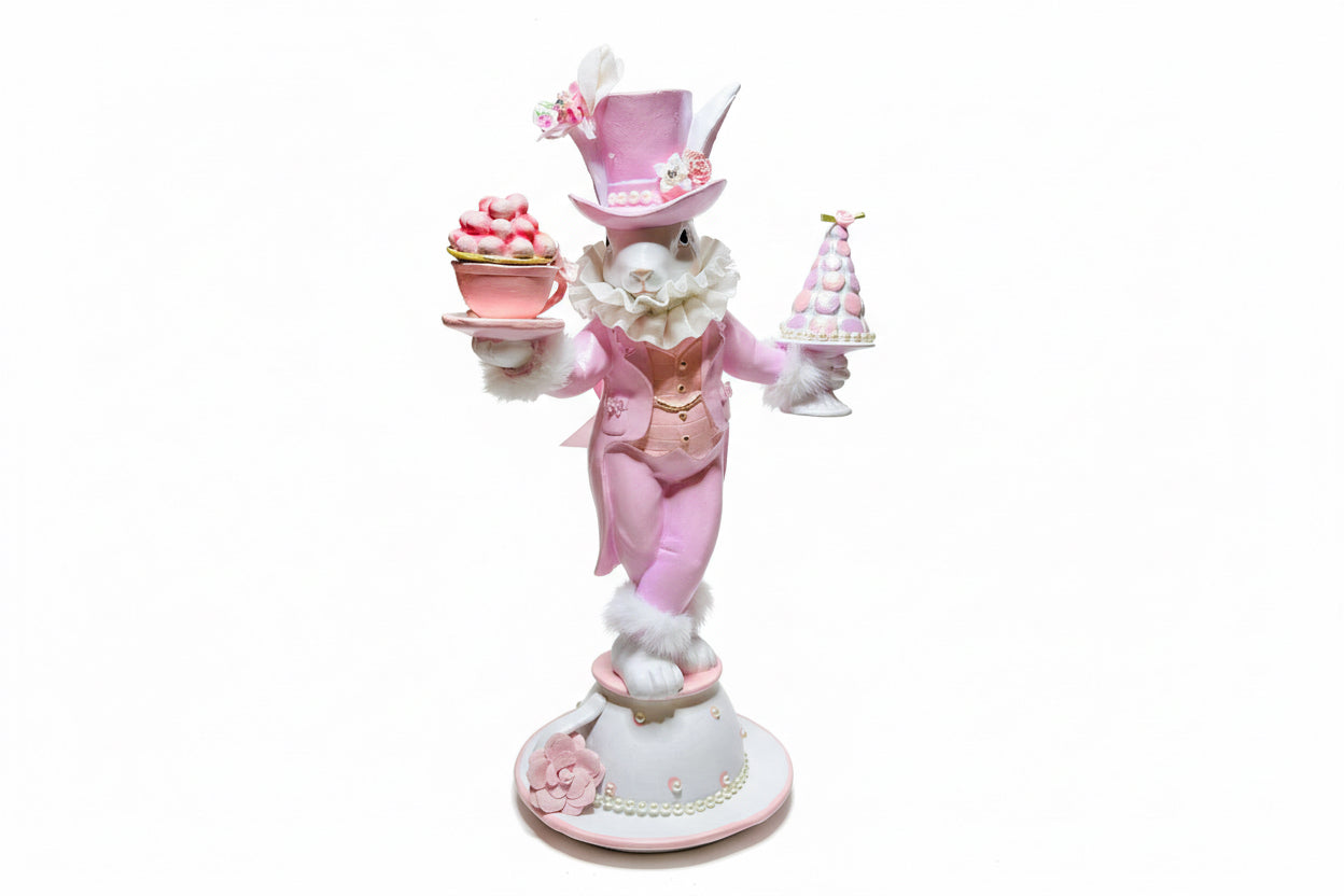 Pink Bunny with Macaron Topiary