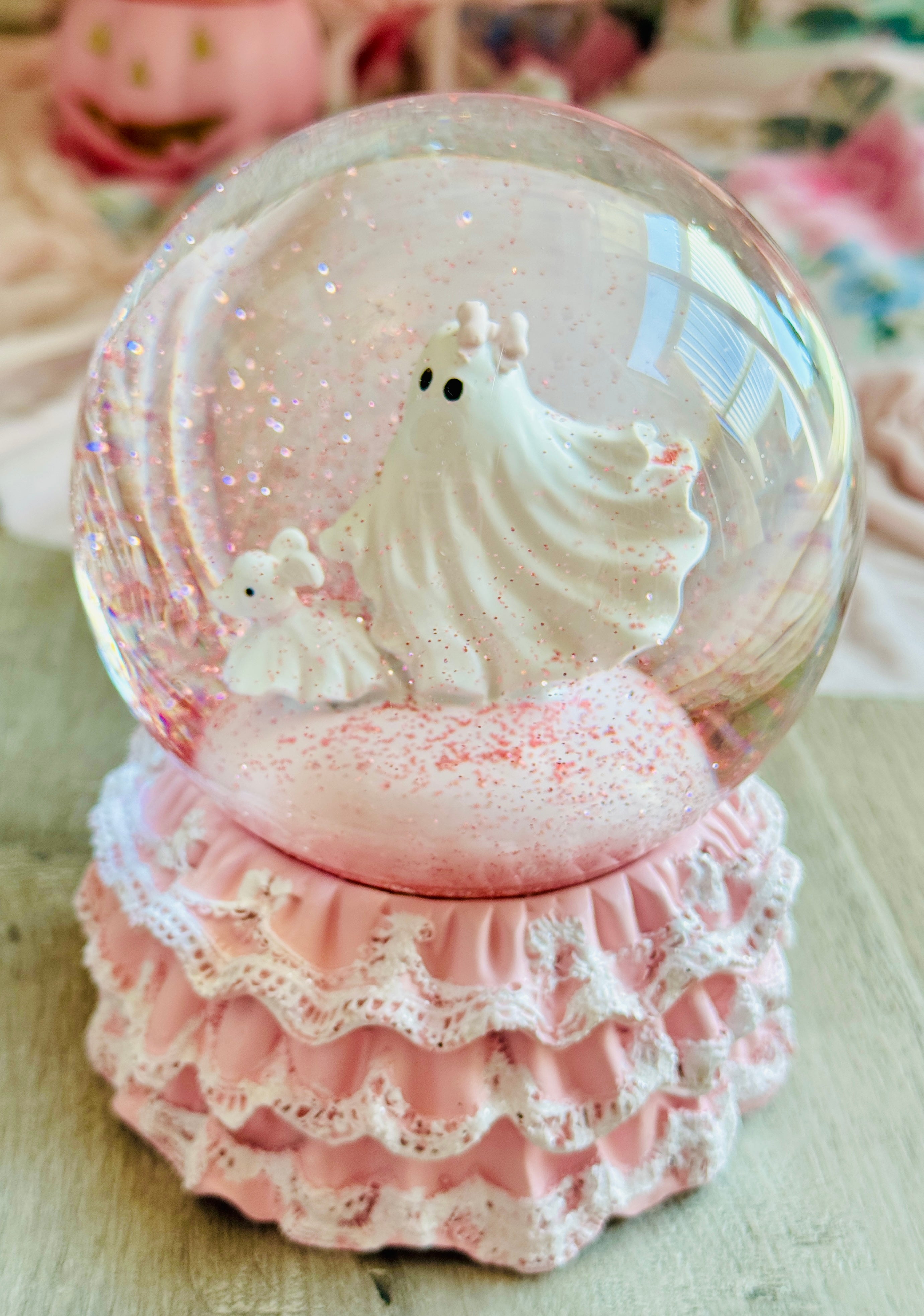 Pink Halloween Snow-globe
